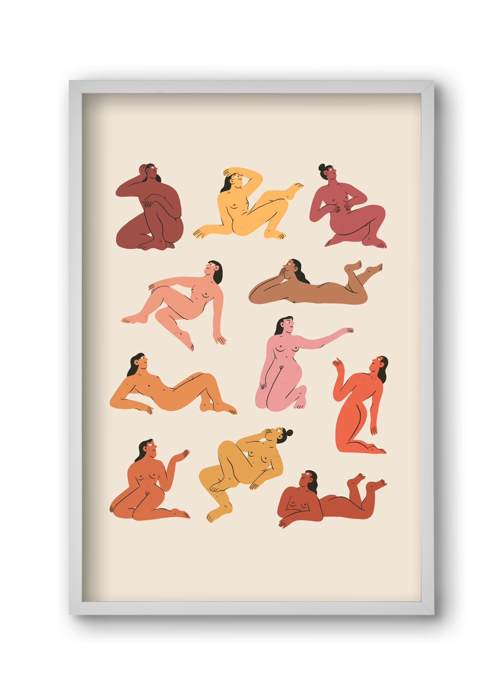 Naked truth, 30x45 cm (30x45 cm), Fehér keret