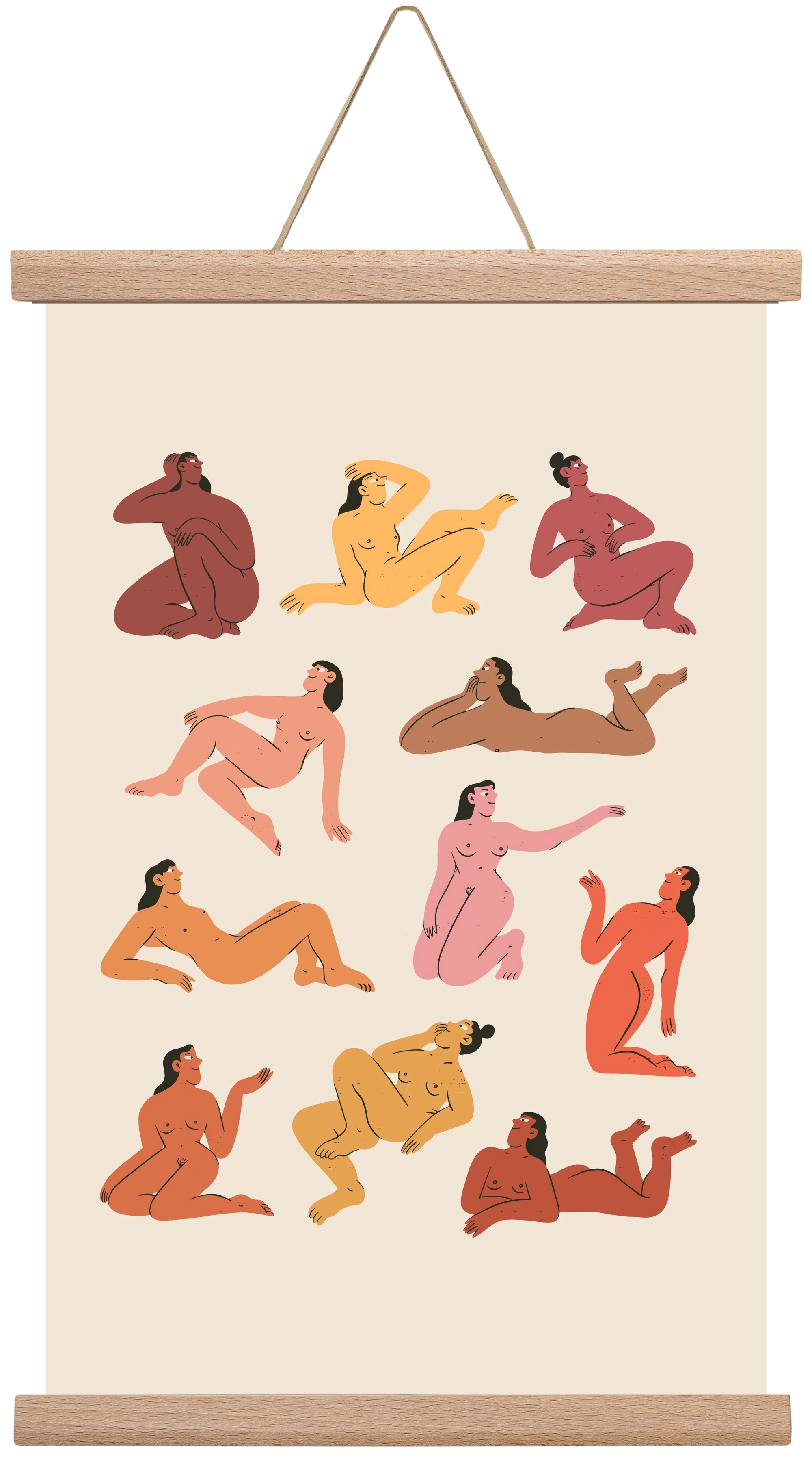 Naked truth, 30x45 cm (30x45 cm), Tölgy akasztó