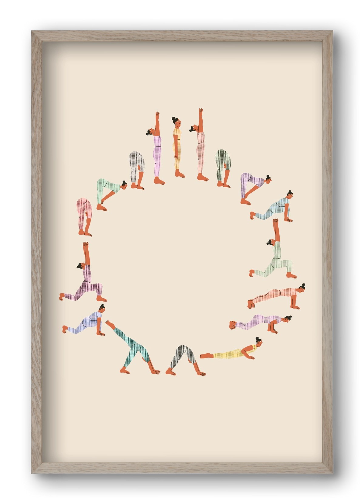 Lunge Salute, 40x60 cm (40x60 cm), Tölgy keret