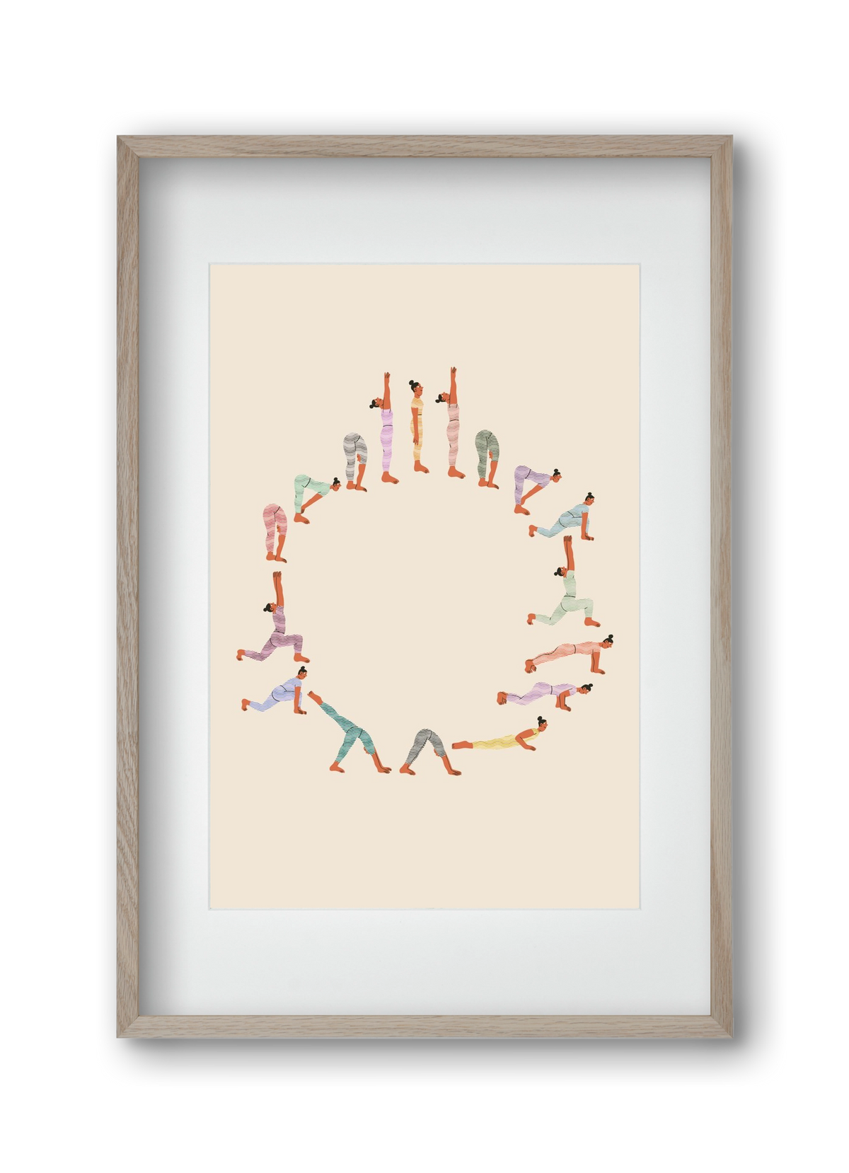 Lunge Salute, 30x45 cm (20x30 cm), Tölgy keret, paszpartuval