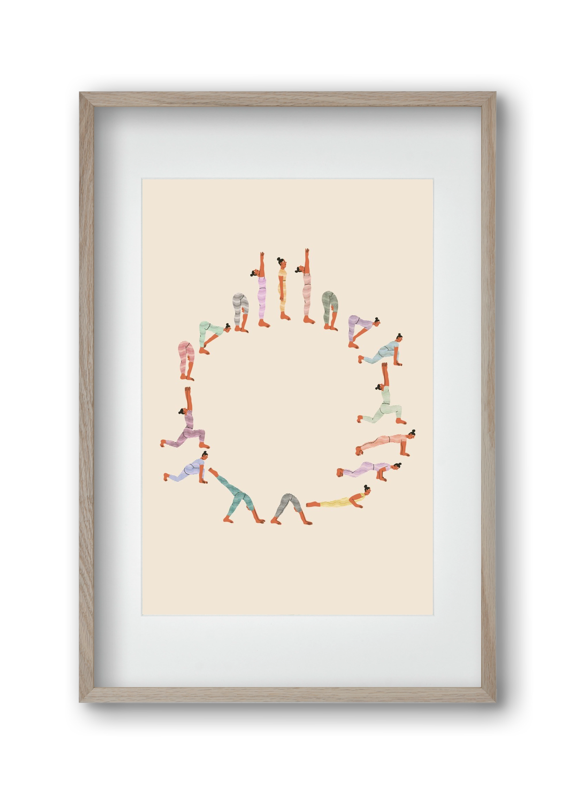 Lunge Salute, 30x45 cm (20x30 cm), Tölgy keret, paszpartuval