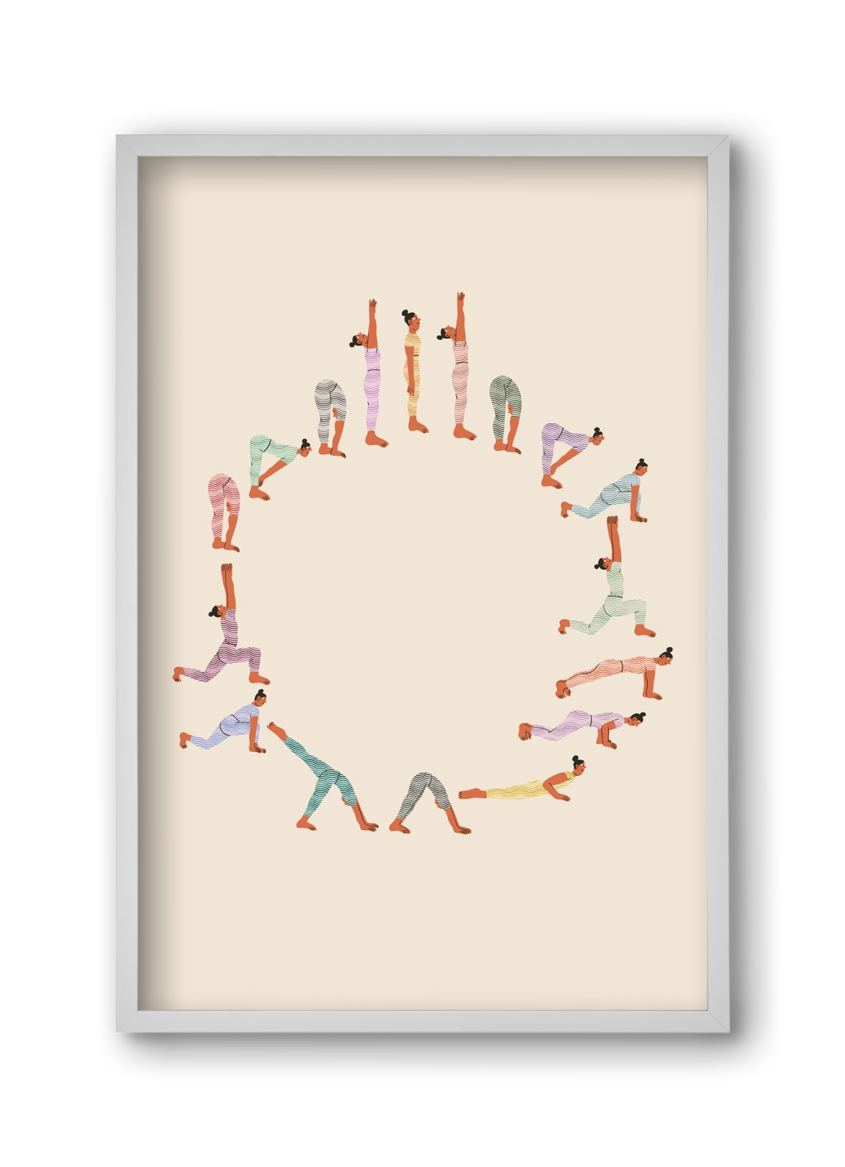 Lunge Salute, 30x45 cm (30x45 cm), Fehér keret