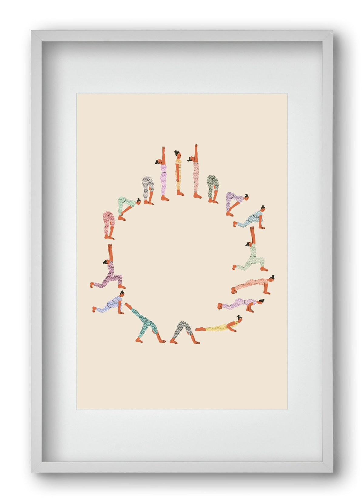 Lunge Salute, 40x60 cm (30x45 cm), Fehér keret, paszpartuval