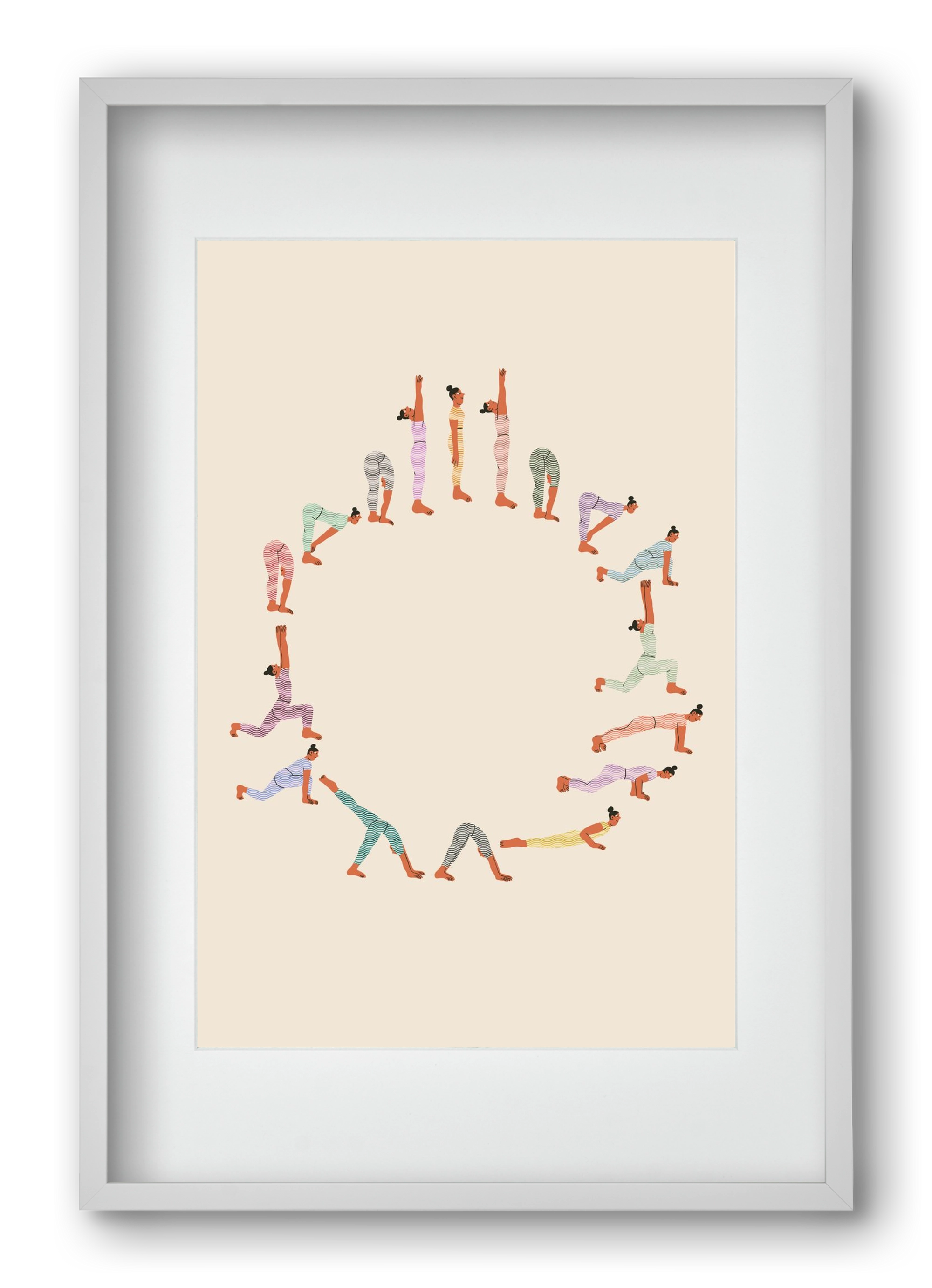 Lunge Salute, 40x60 cm (30x45 cm), Fehér keret, paszpartuval