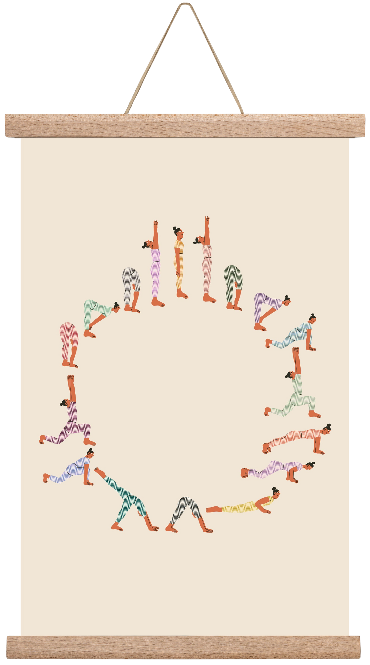 Lunge Salute, 30x45 cm (30x45 cm), Tölgy akasztó