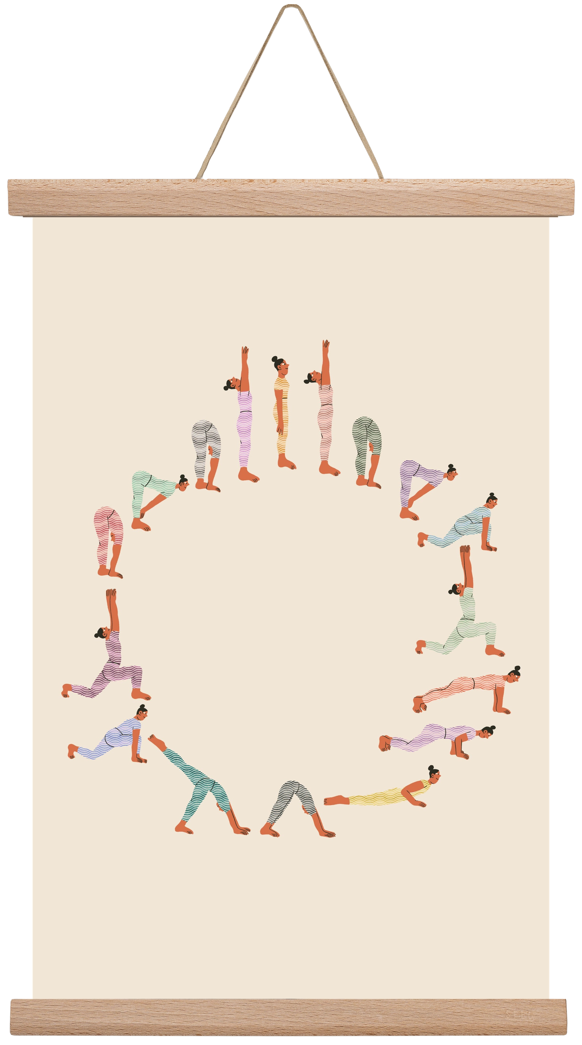 Lunge Salute, 30x45 cm (30x45 cm), Tölgy akasztó