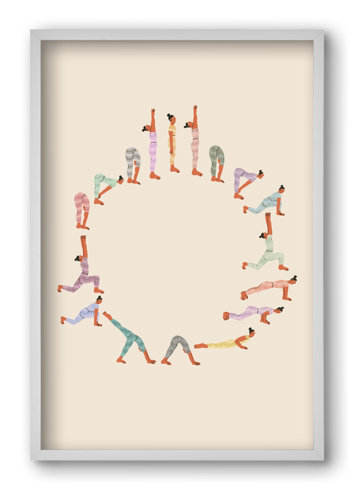 Lunge Salute, 40x60 cm (40x60 cm), Fehér keret