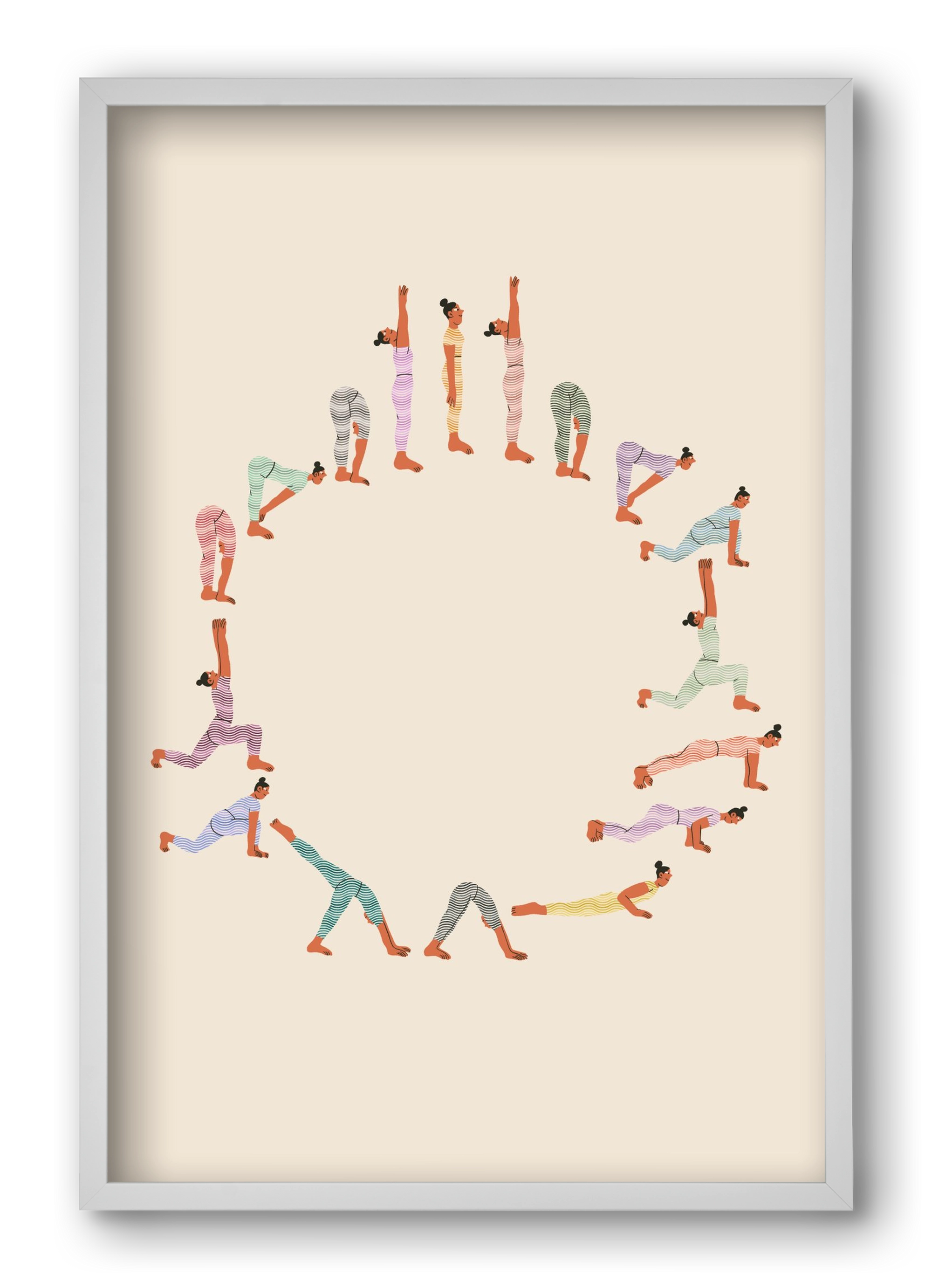 Lunge Salute, 40x60 cm (40x60 cm), Fehér keret