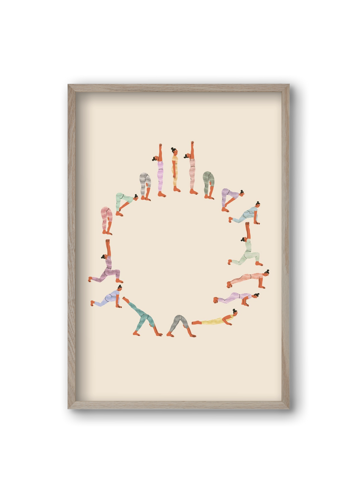 Lunge Salute, 20x30 cm (20x30 cm), Tölgy keret