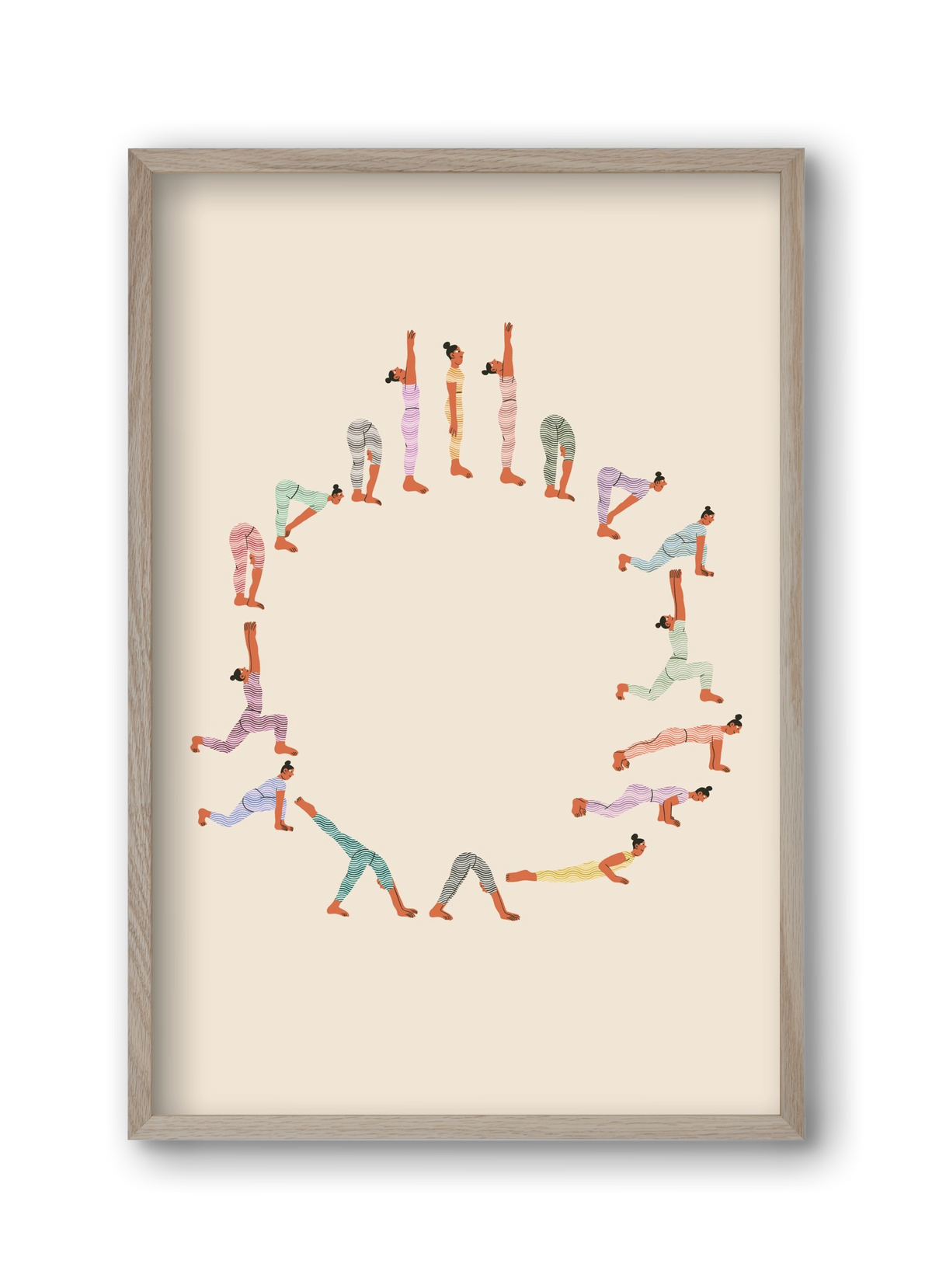 Lunge Salute, 30x45 cm (30x45 cm), Tölgy keret