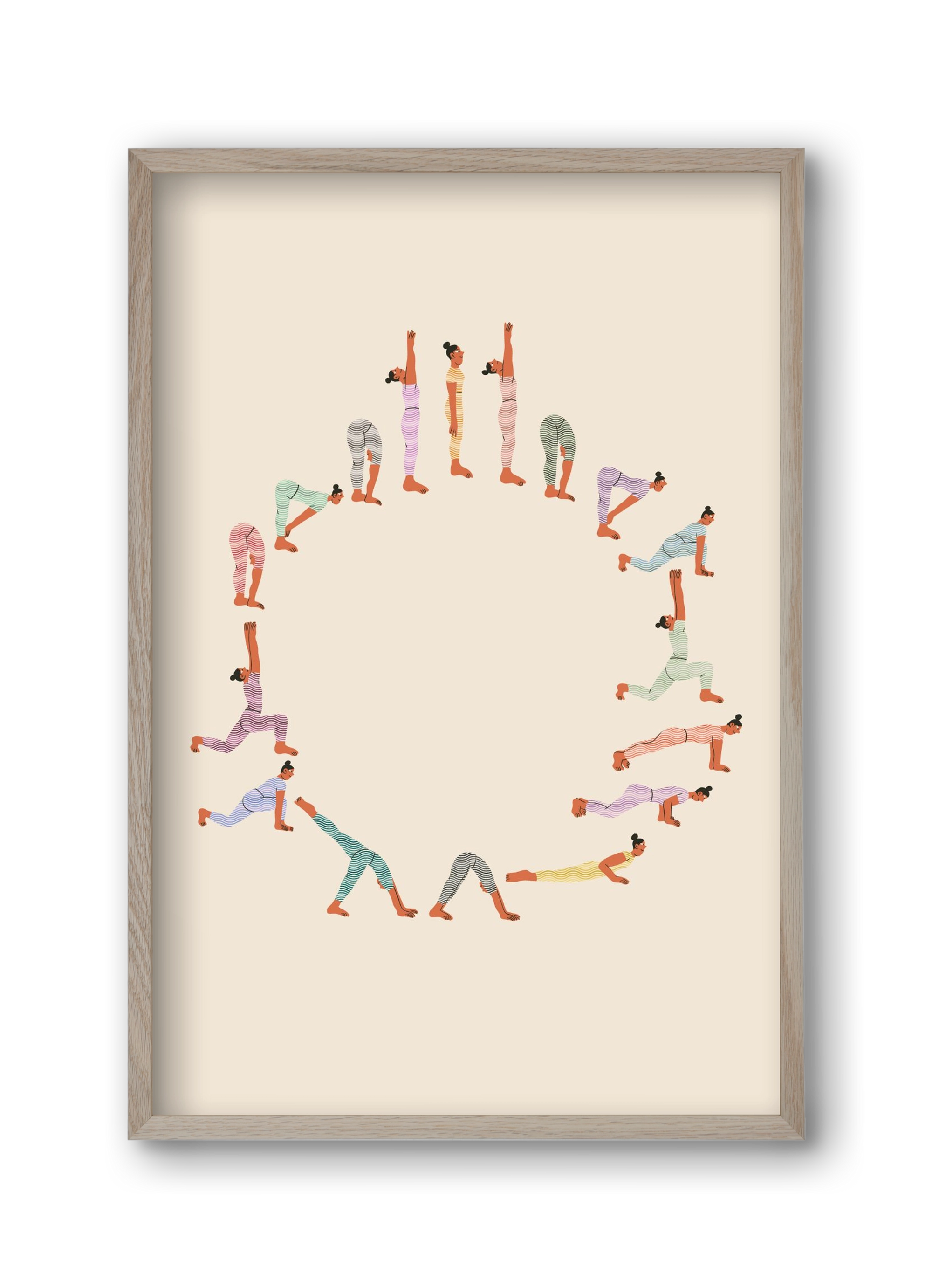 Lunge Salute, 30x45 cm (30x45 cm), Tölgy keret