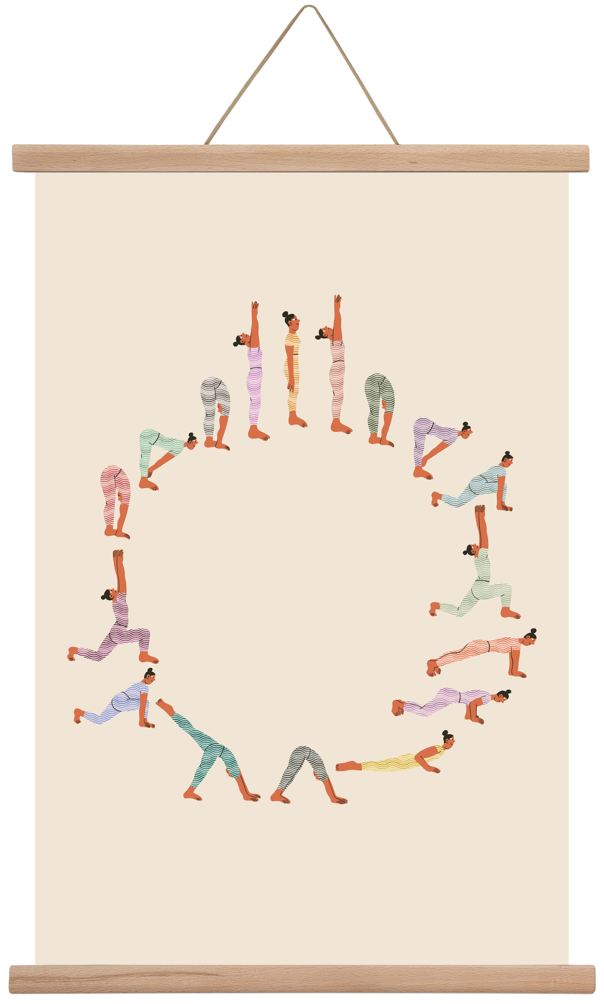 Lunge Salute, 40x60 cm (40x60 cm), Tölgy akasztó