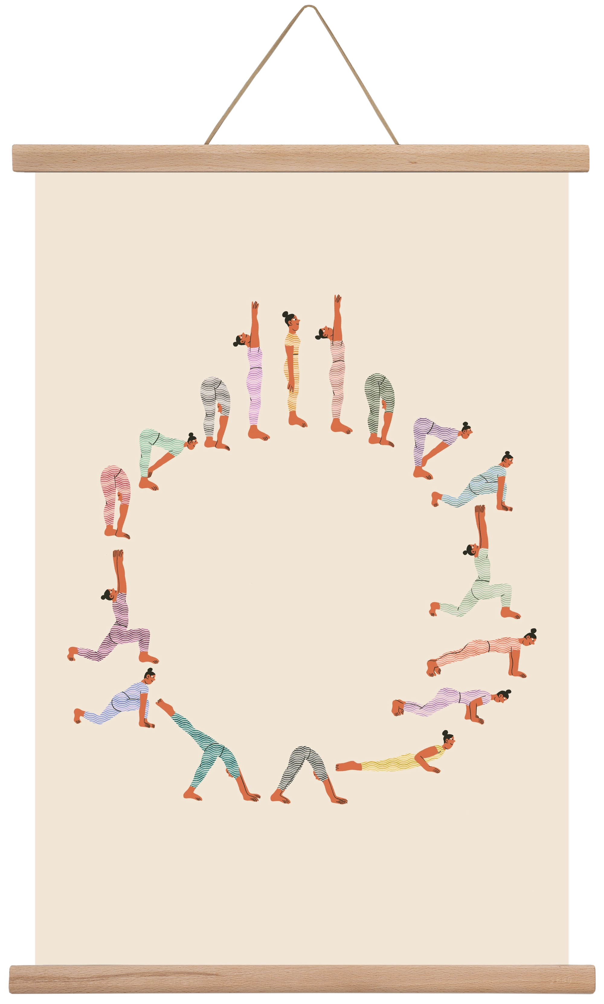 Lunge Salute, 40x60 cm (40x60 cm), Tölgy akasztó