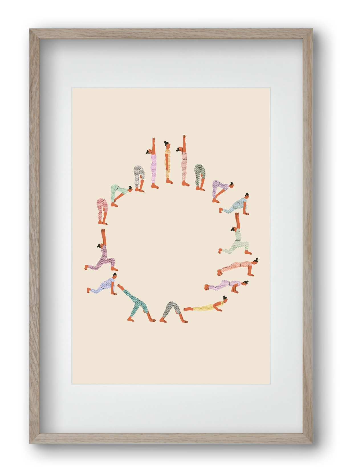 Lunge Salute, 40x60 cm (30x45 cm), Tölgy keret, paszpartuval