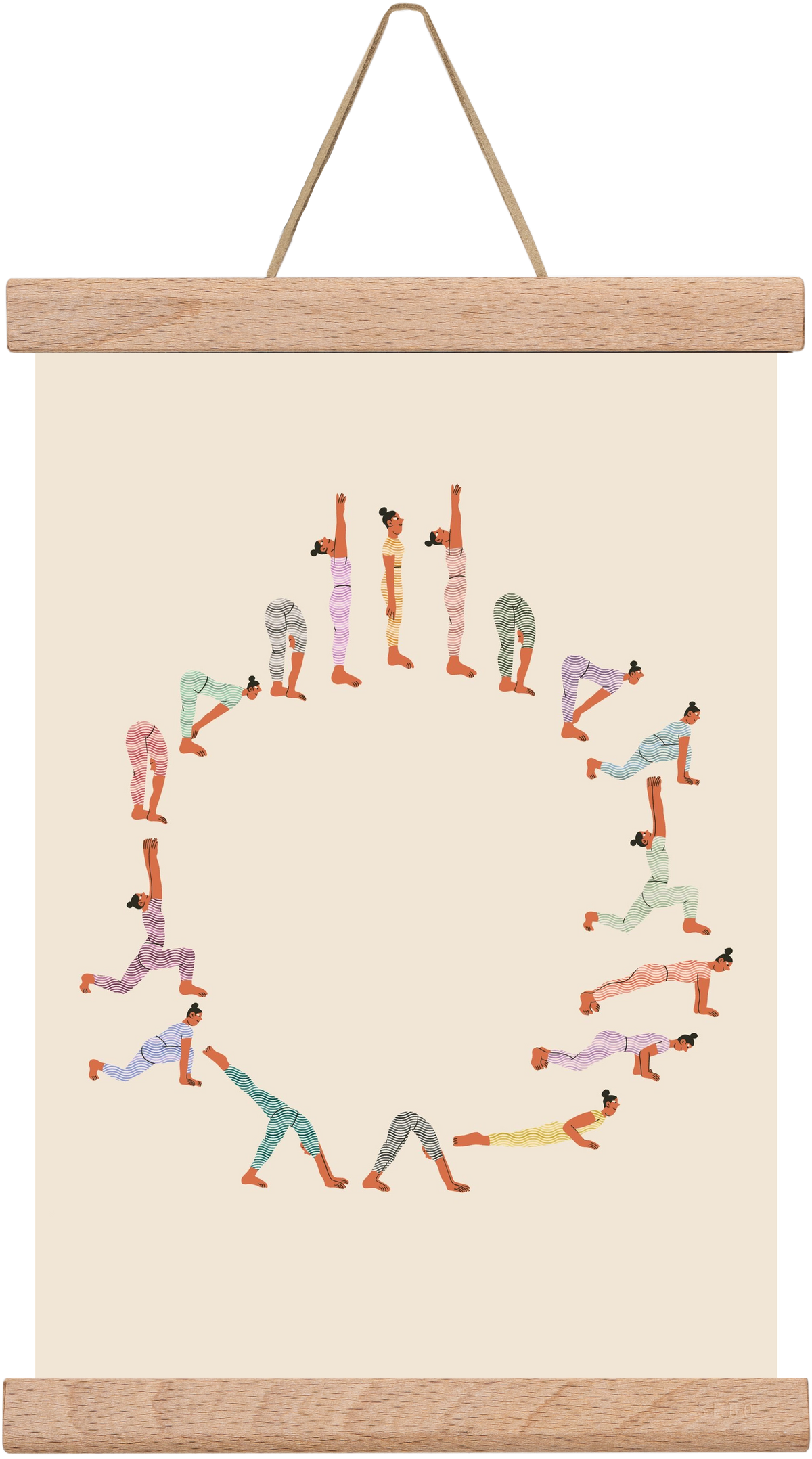 Lunge Salute, 20x30 cm (20x30 cm), Tölgy akasztó