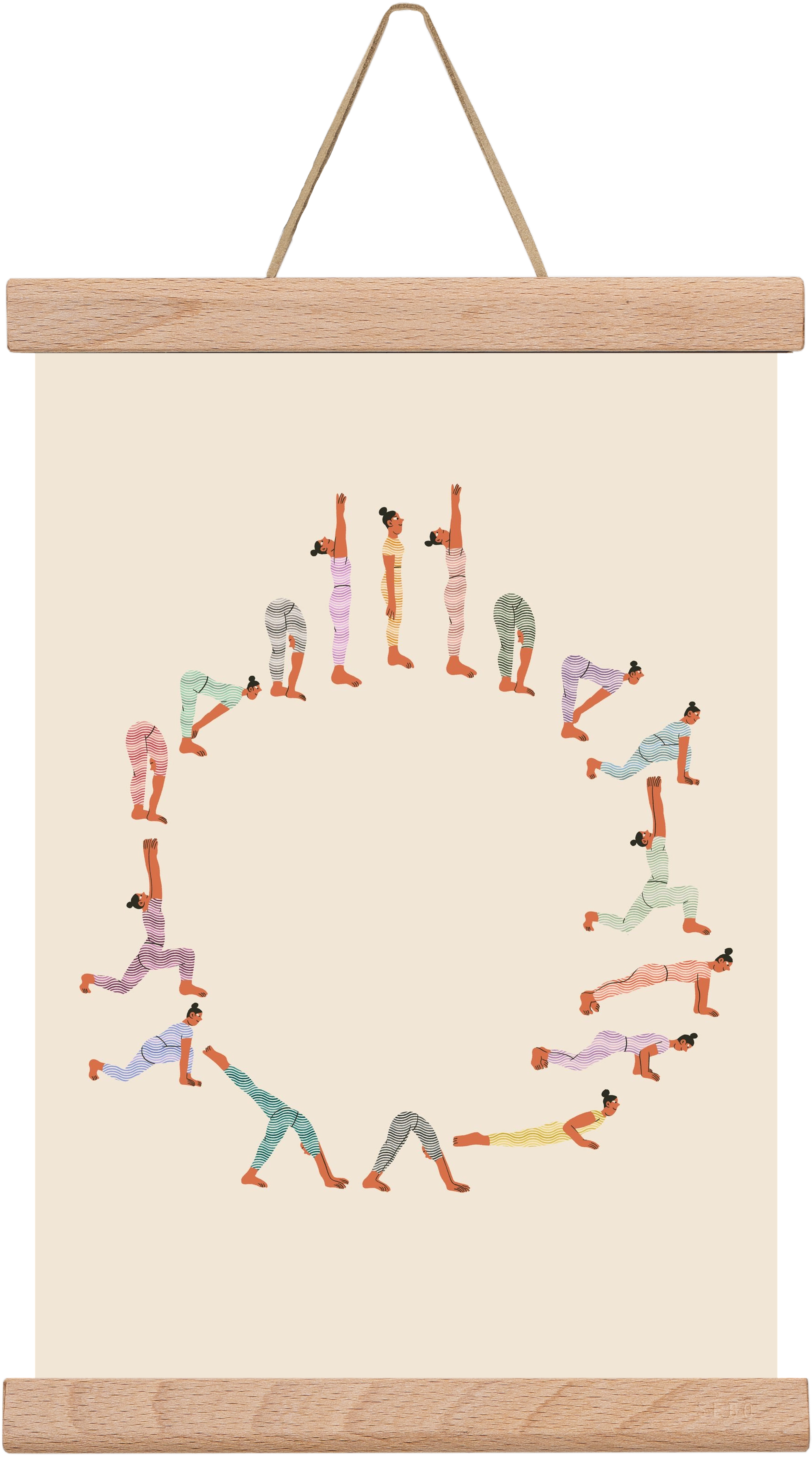 Lunge Salute, 20x30 cm (20x30 cm), Tölgy akasztó