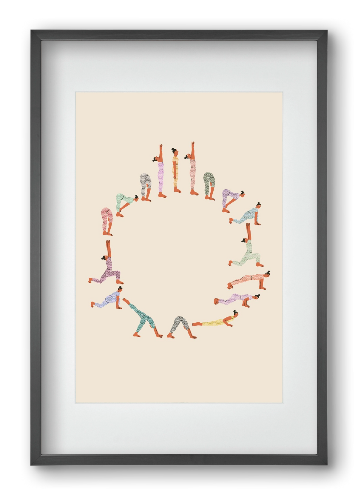 Lunge Salute, 40x60 cm (30x45 cm), Fekete keret, paszpartuval