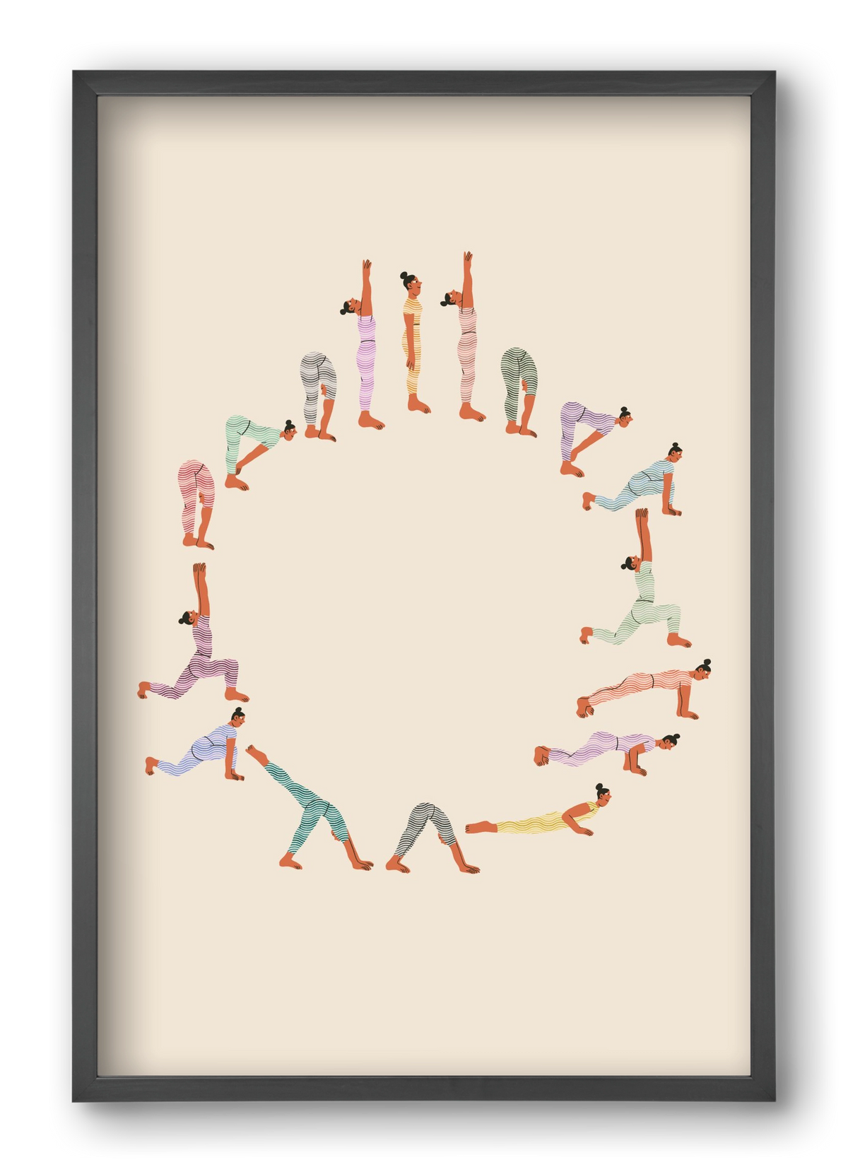 Lunge Salute, 40x60 cm (40x60 cm), Fekete keret