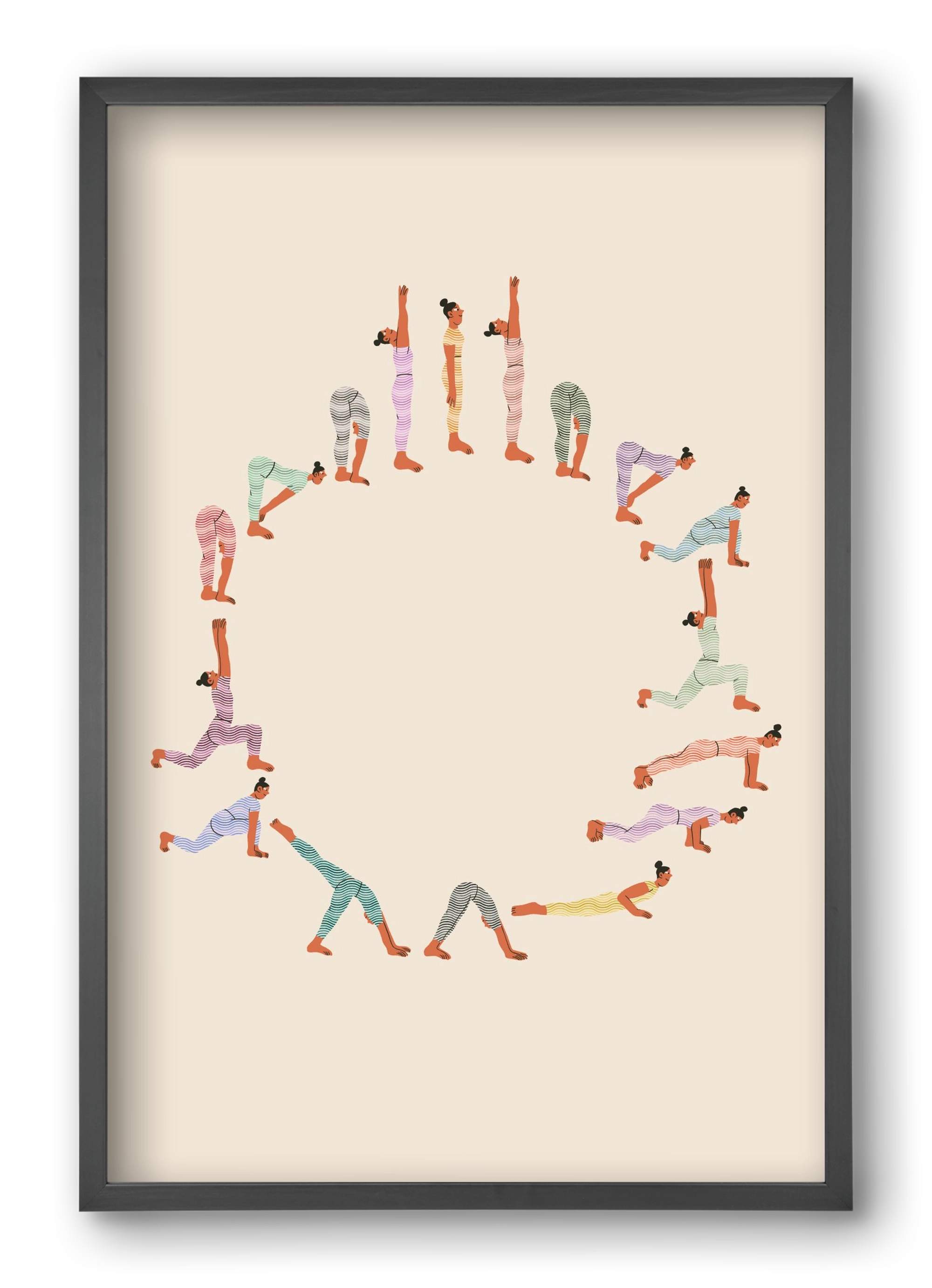 Lunge Salute, 40x60 cm (40x60 cm), Fekete keret