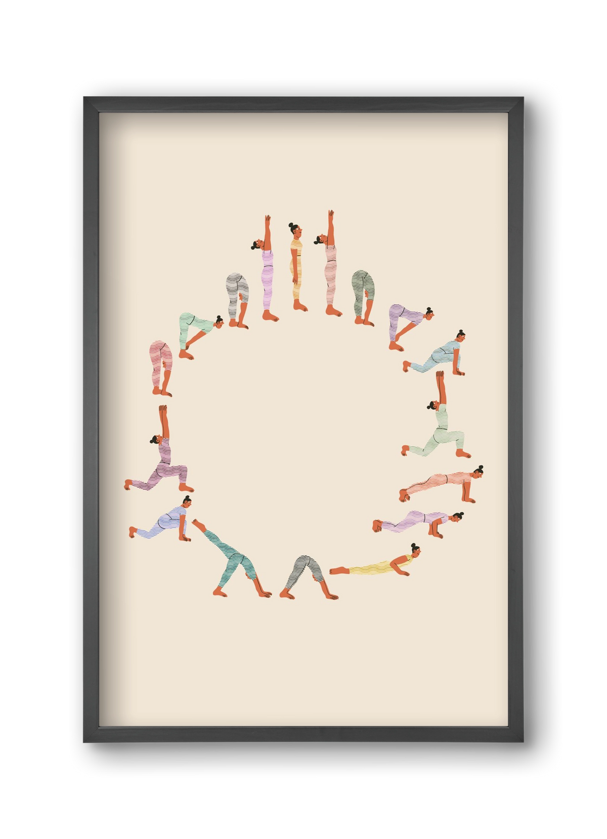 Lunge Salute, 30x45 cm (30x45 cm), Fekete keret
