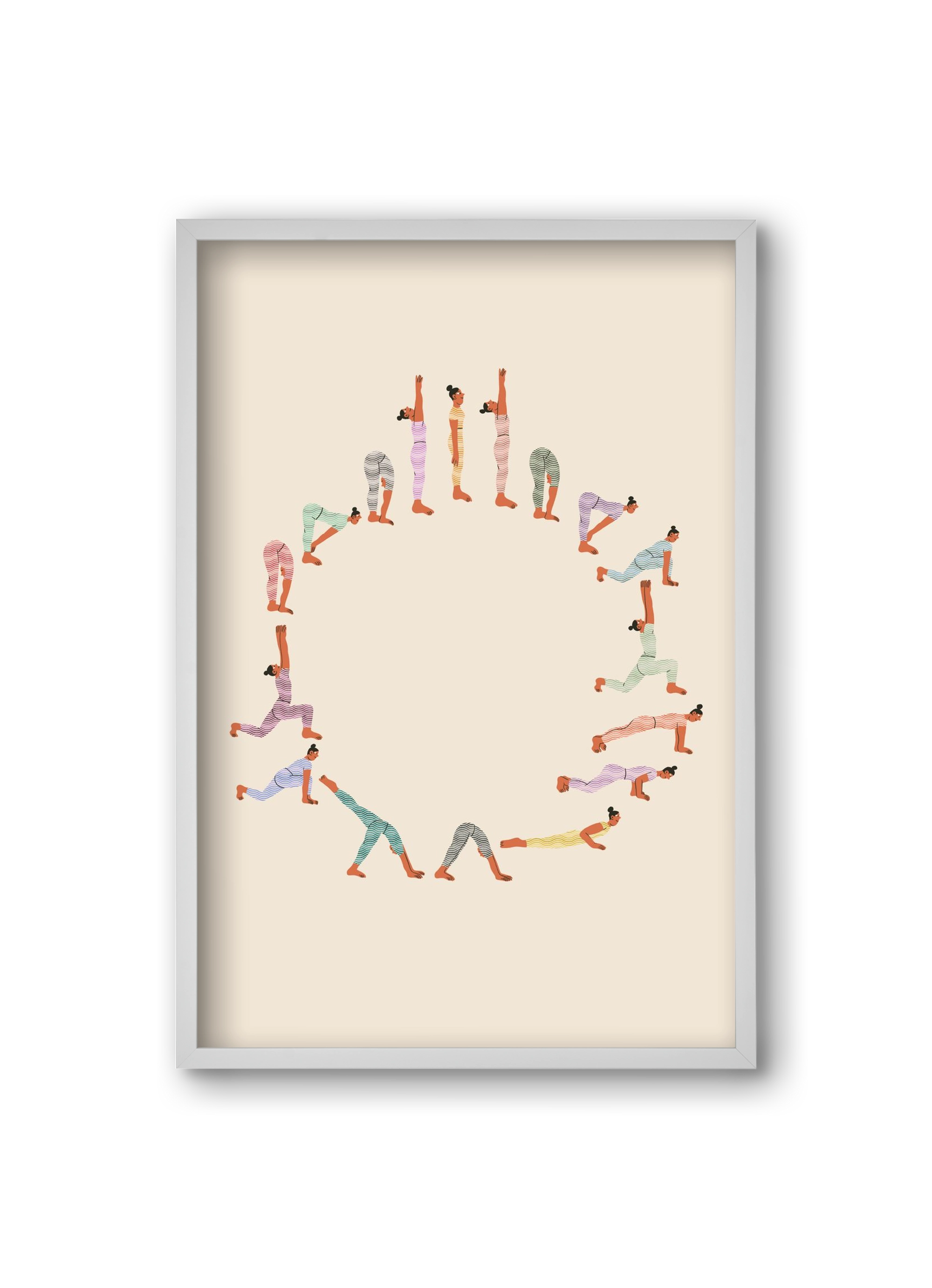 Lunge Salute, 20x30 cm (20x30 cm), Fehér keret