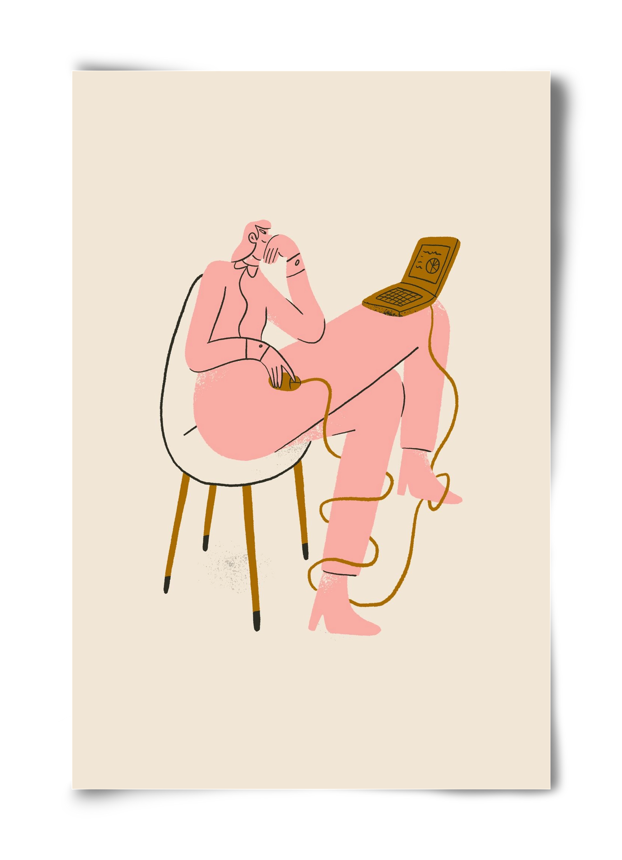 Office slave, 40x60 cm, Keret nélkül