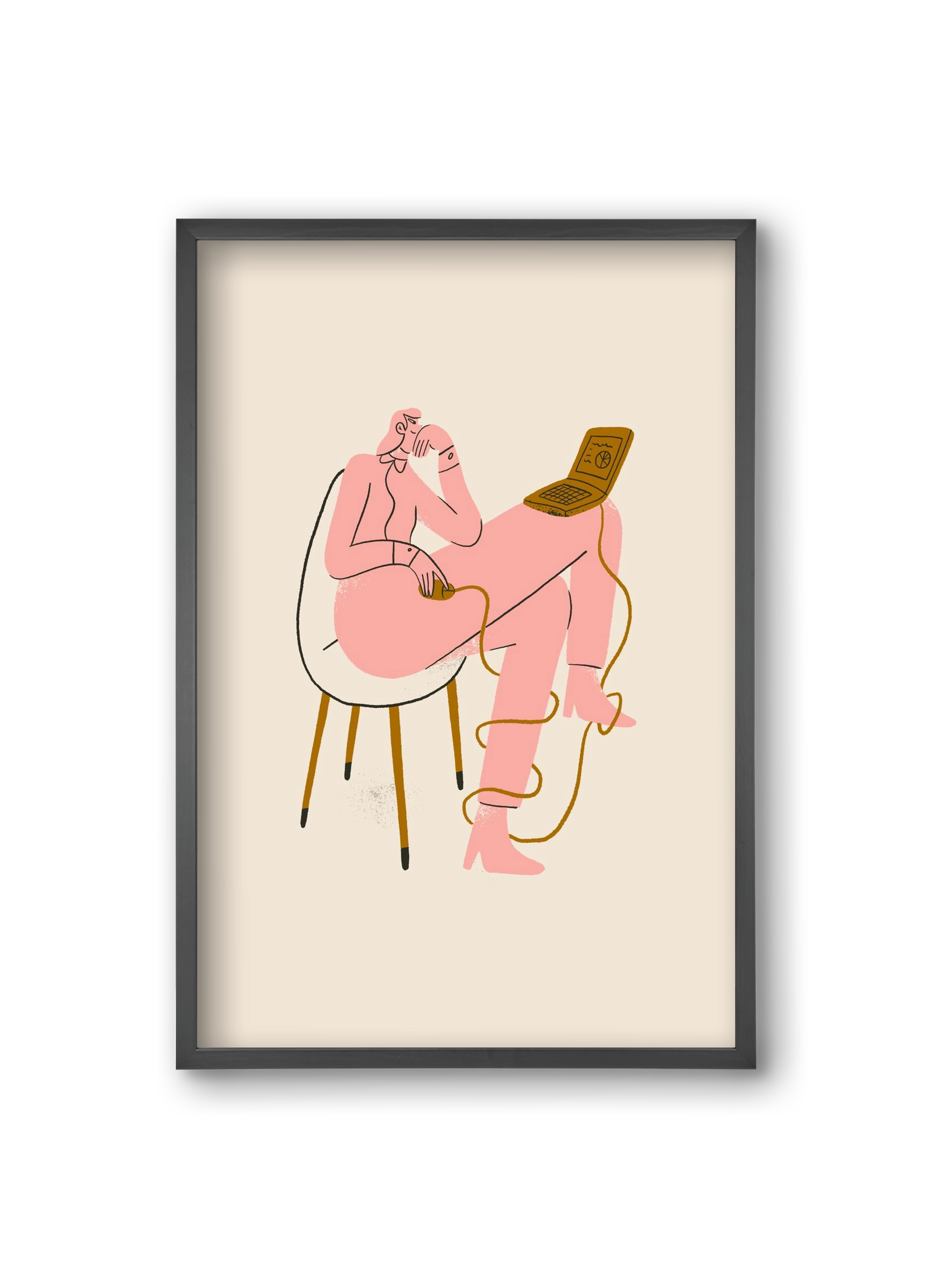 Office slave, 20x30 cm (20x30 cm), Fekete keret