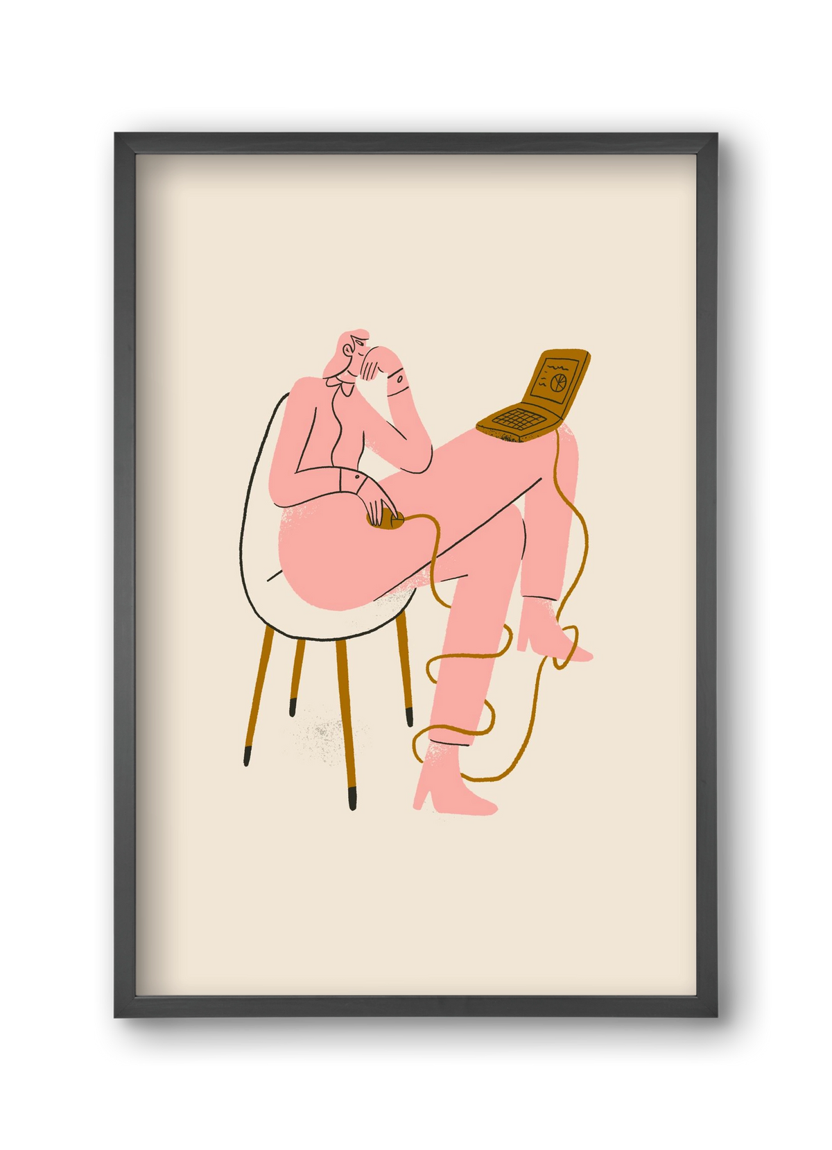 Office slave, 30x45 cm (30x45 cm), Fekete keret