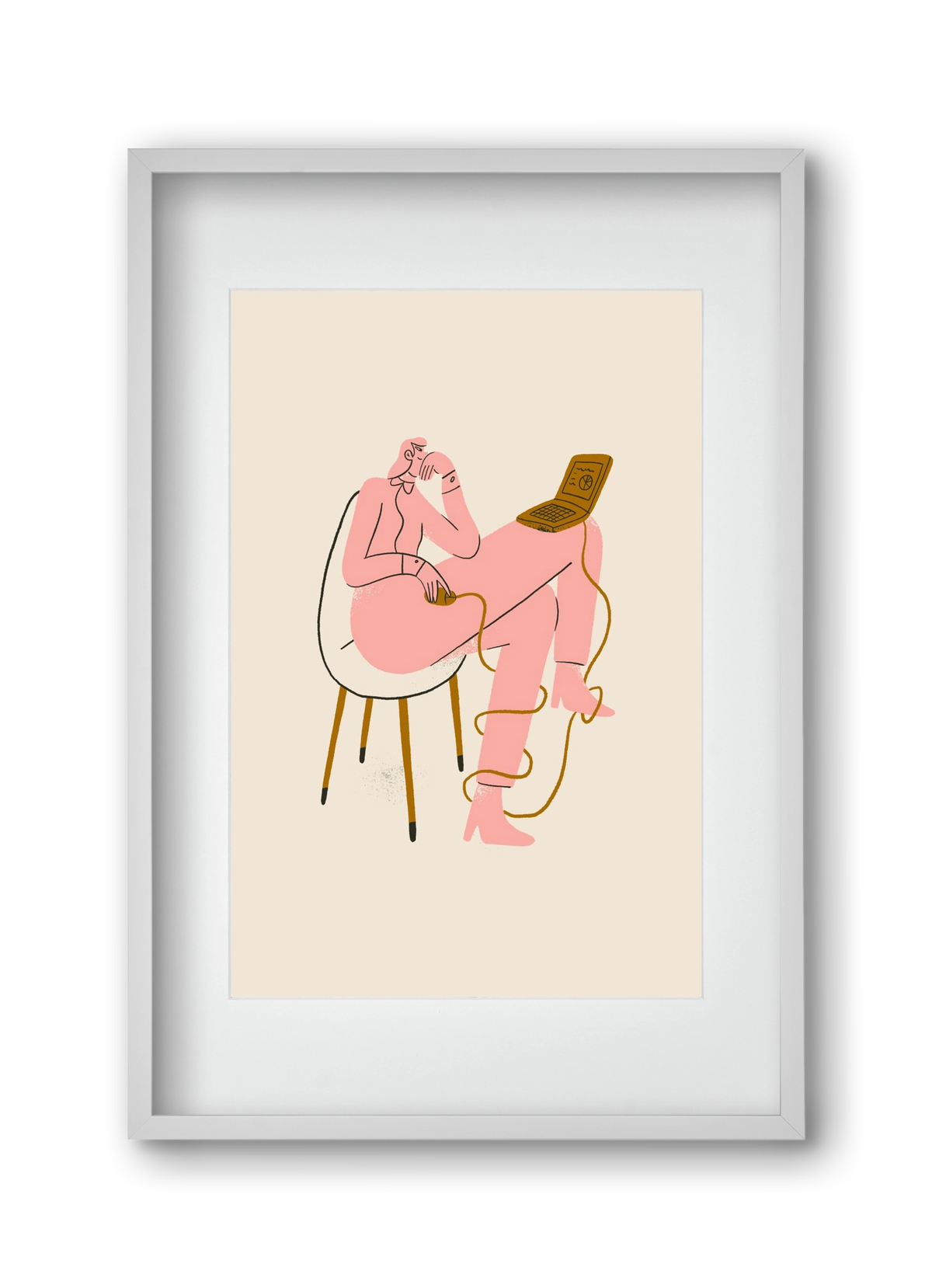 Office slave, 30x45 cm (20x30 cm), Fehér keret, paszpartuval