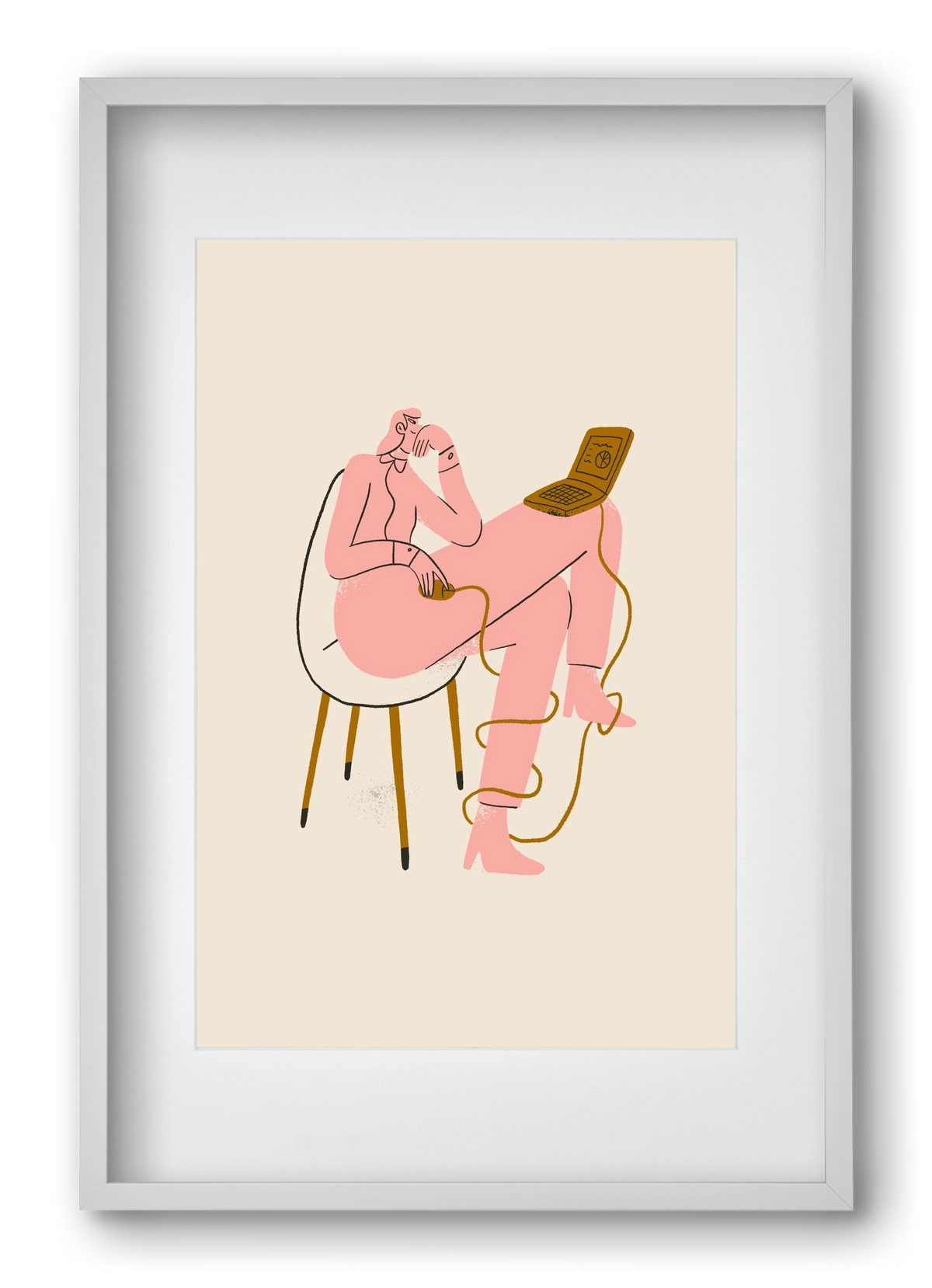 Office slave, 40x60 cm (30x45 cm), Fehér keret, paszpartuval