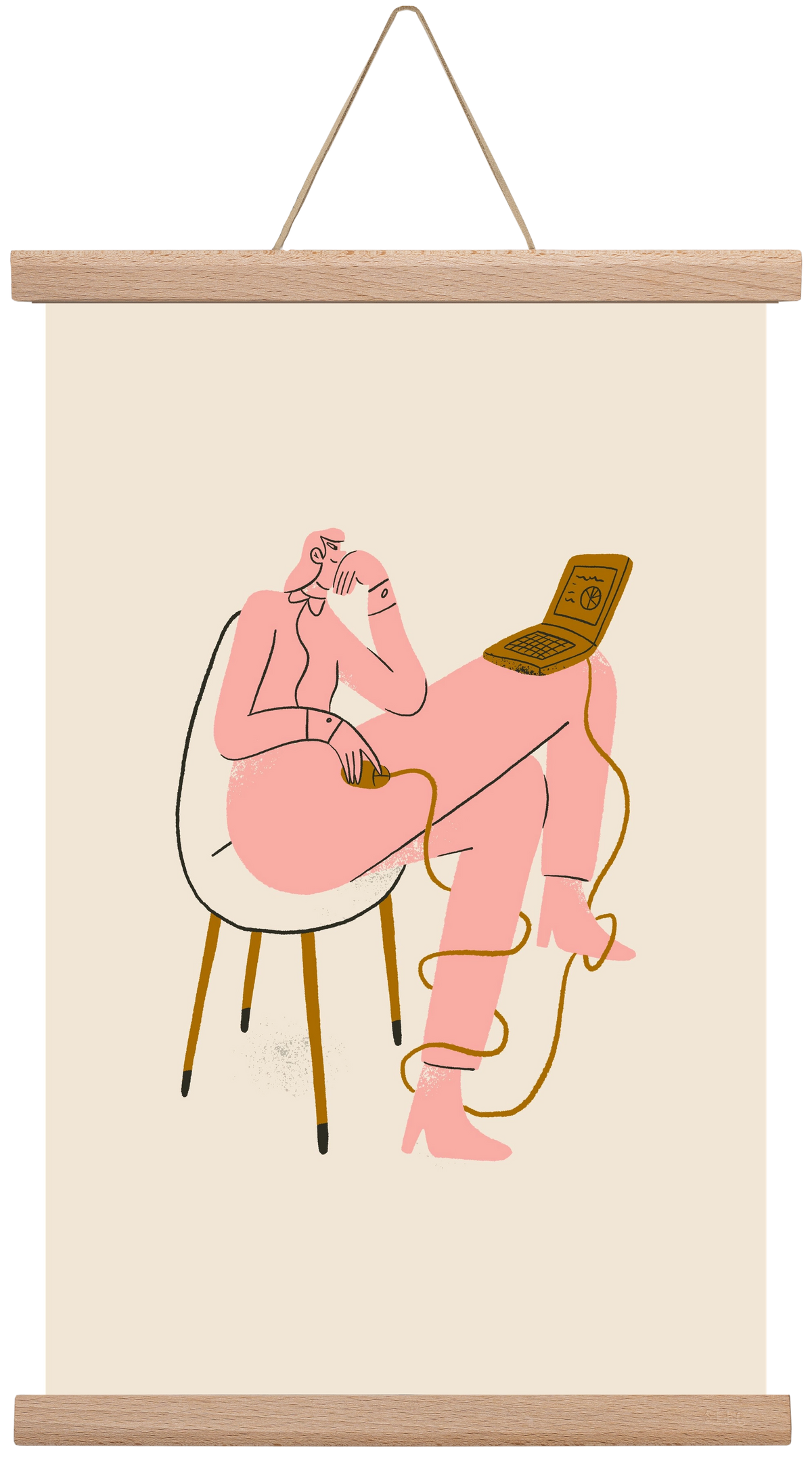 Office slave, 30x45 cm (30x45 cm), Tölgy akasztó