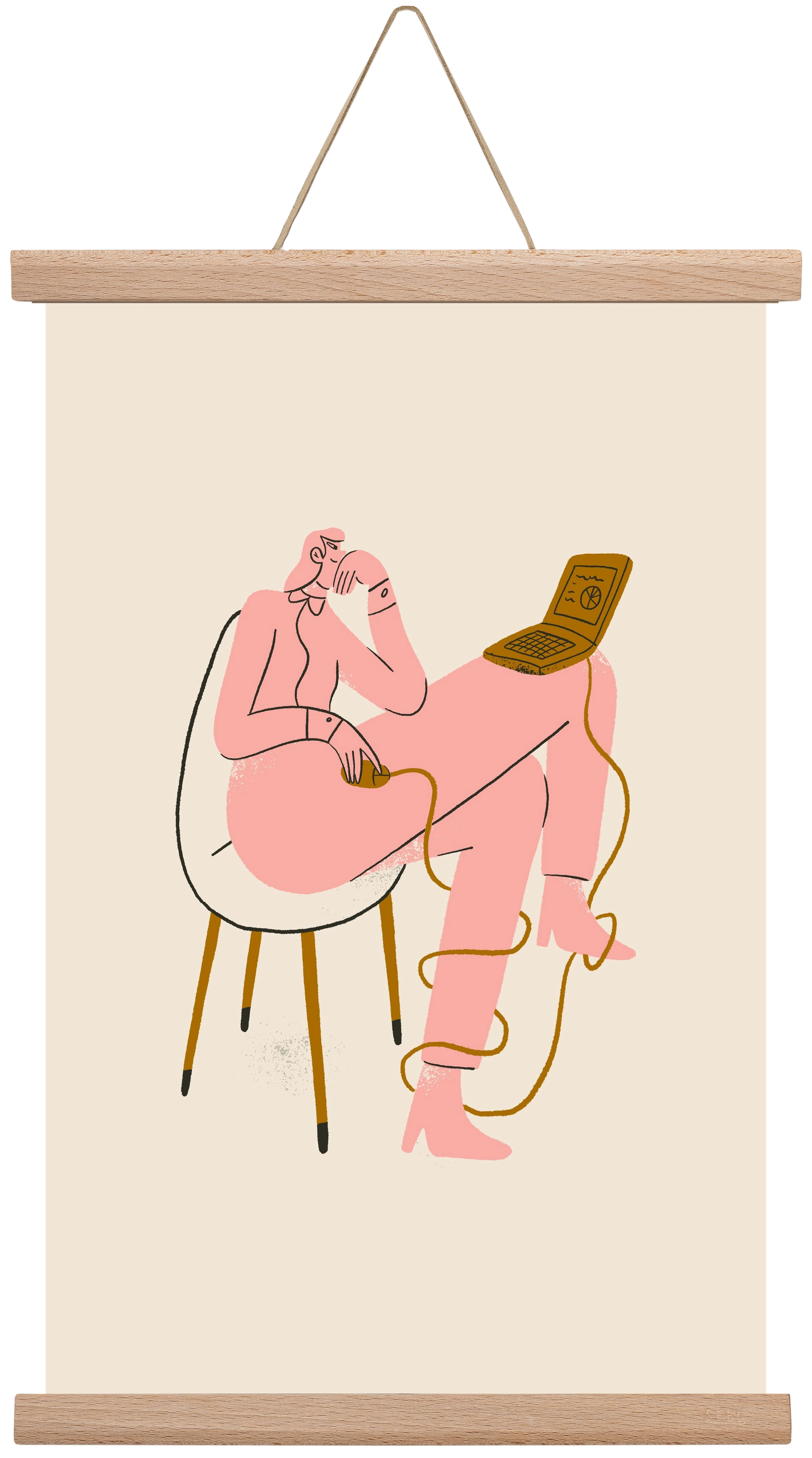 Office slave, 30x45 cm (30x45 cm), Tölgy akasztó