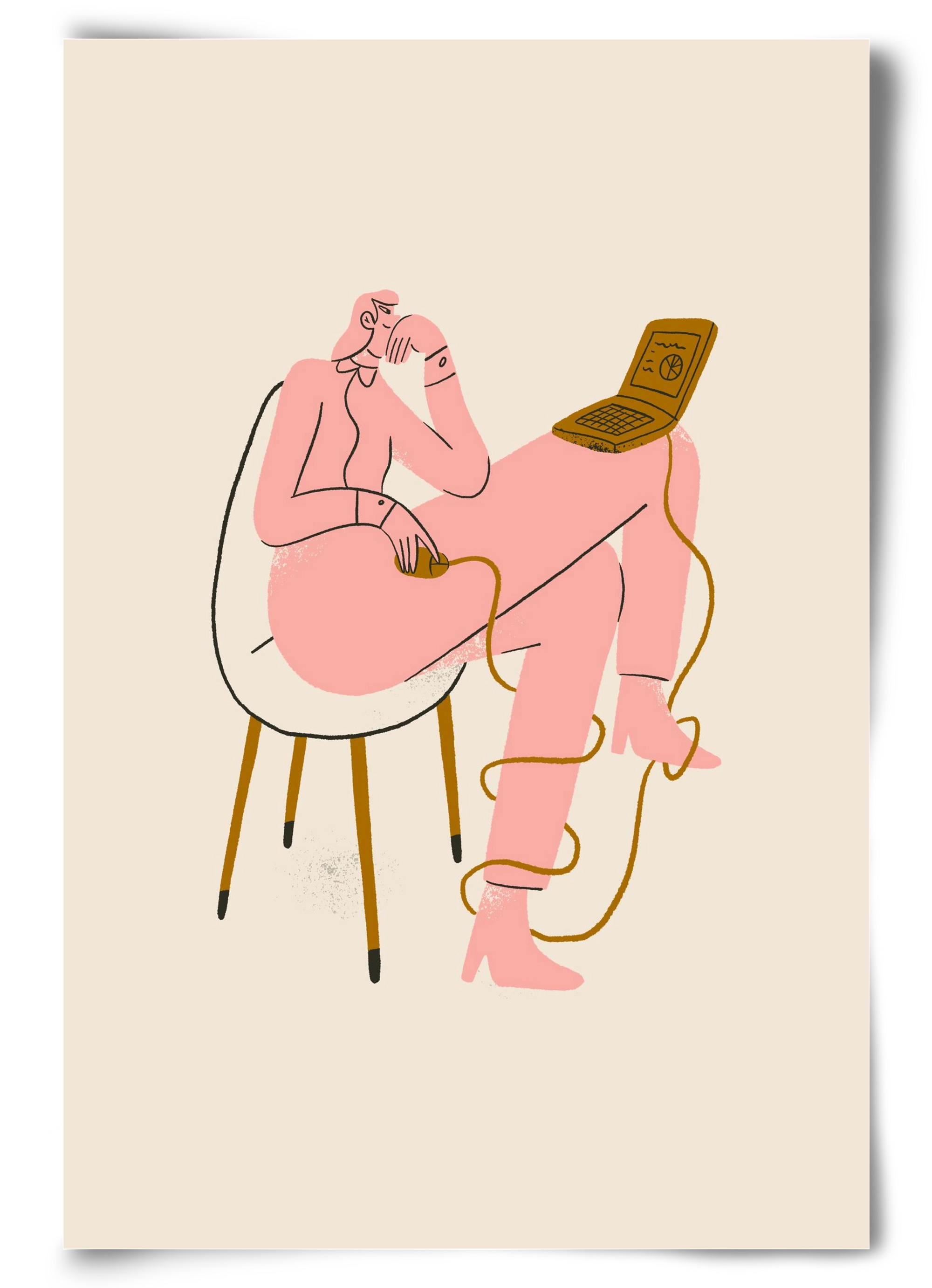 Office slave, 60x90 cm, Keret nélkül