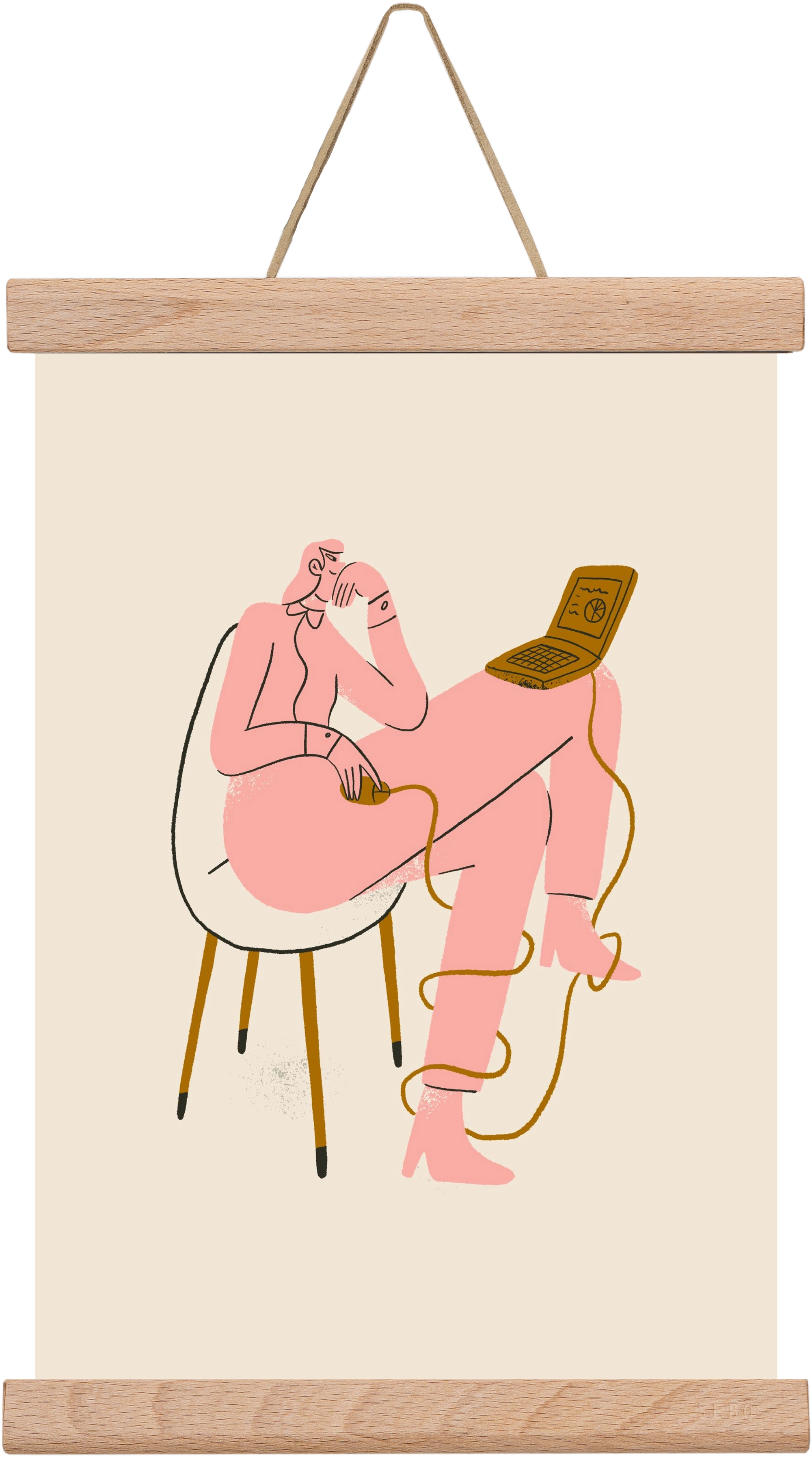 Office slave, 20x30 cm (20x30 cm), Tölgy akasztó