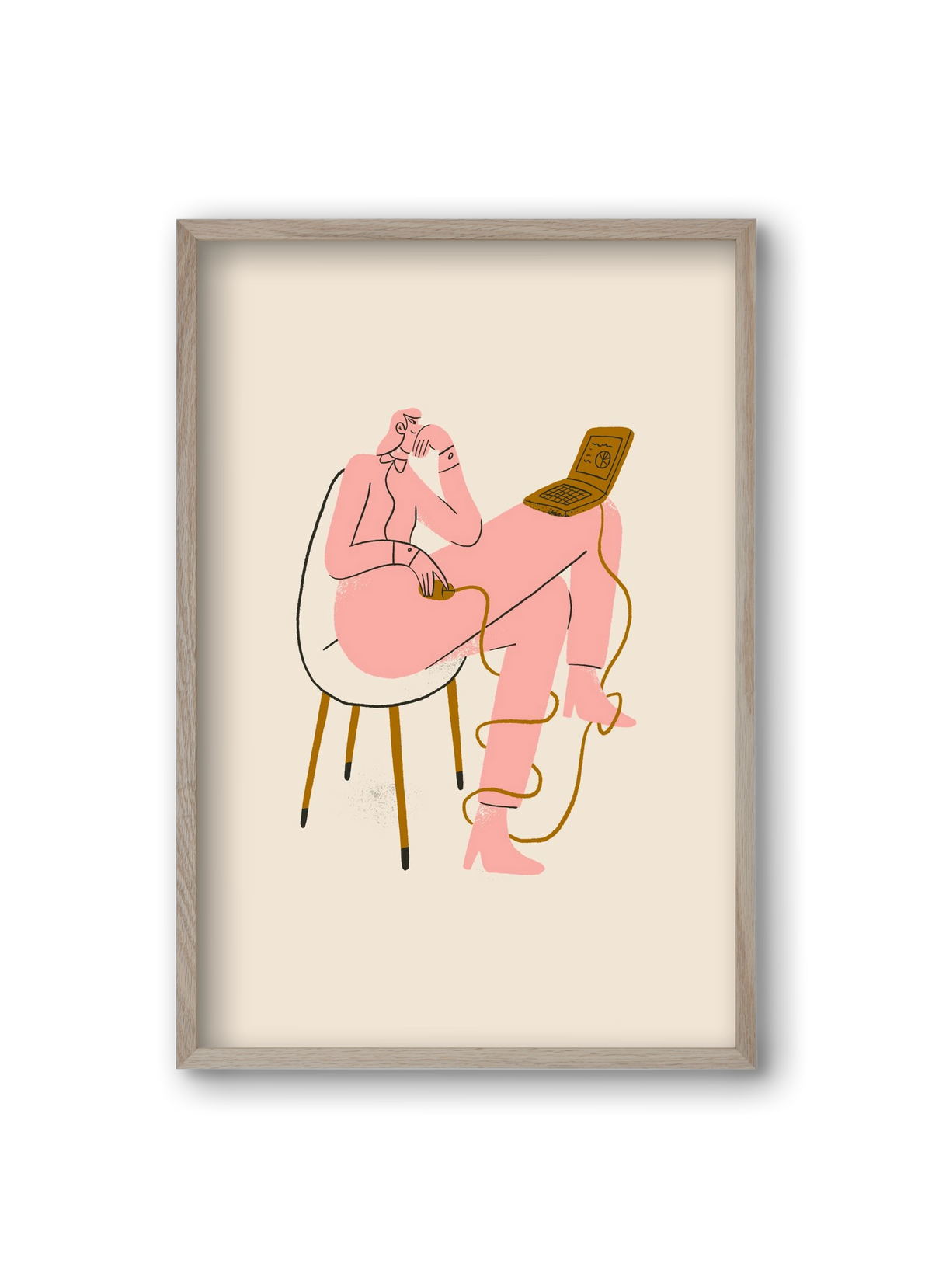 Office slave, 20x30 cm (20x30 cm), Tölgy keret