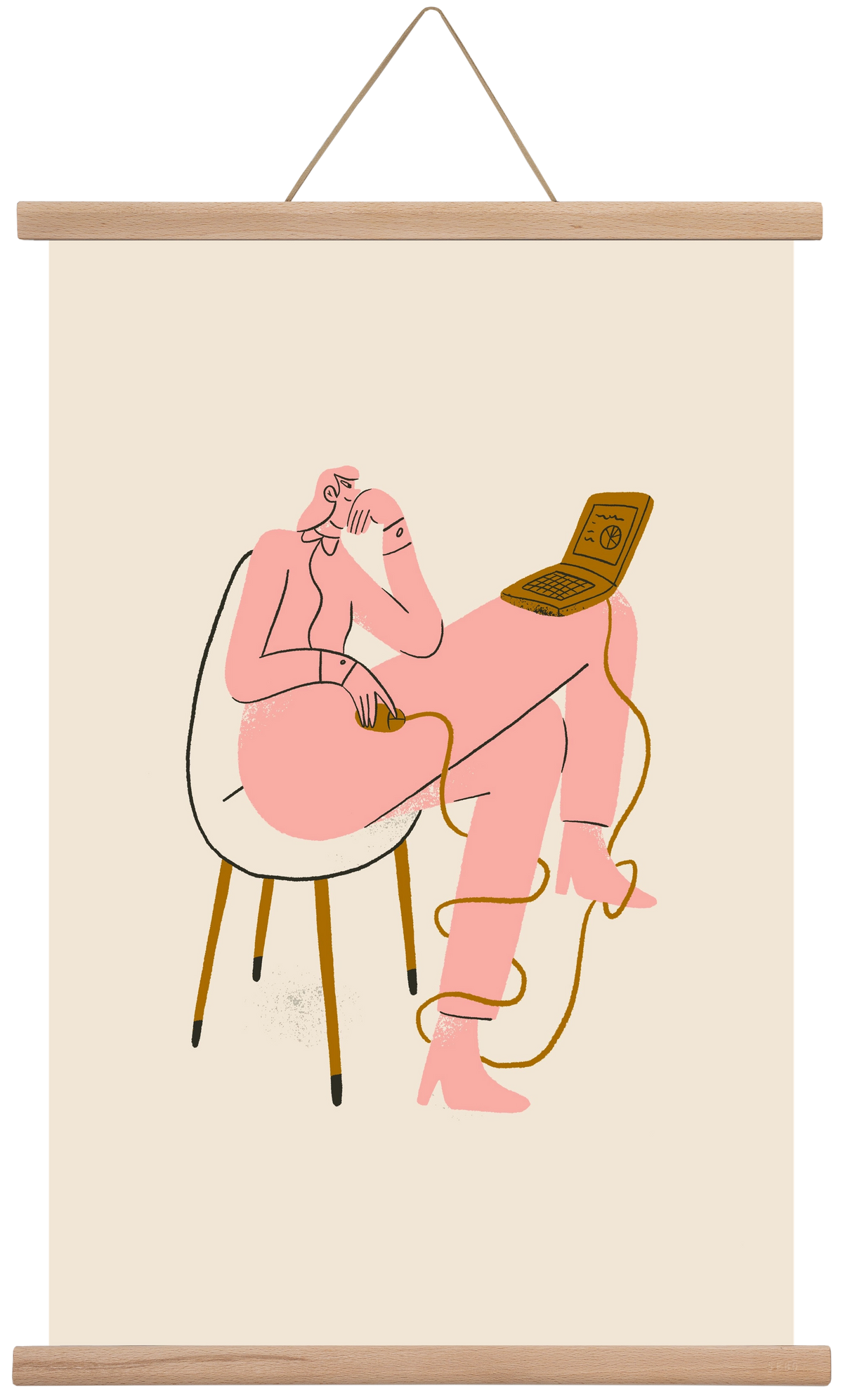 Office slave, 40x60 cm (40x60 cm), Tölgy akasztó