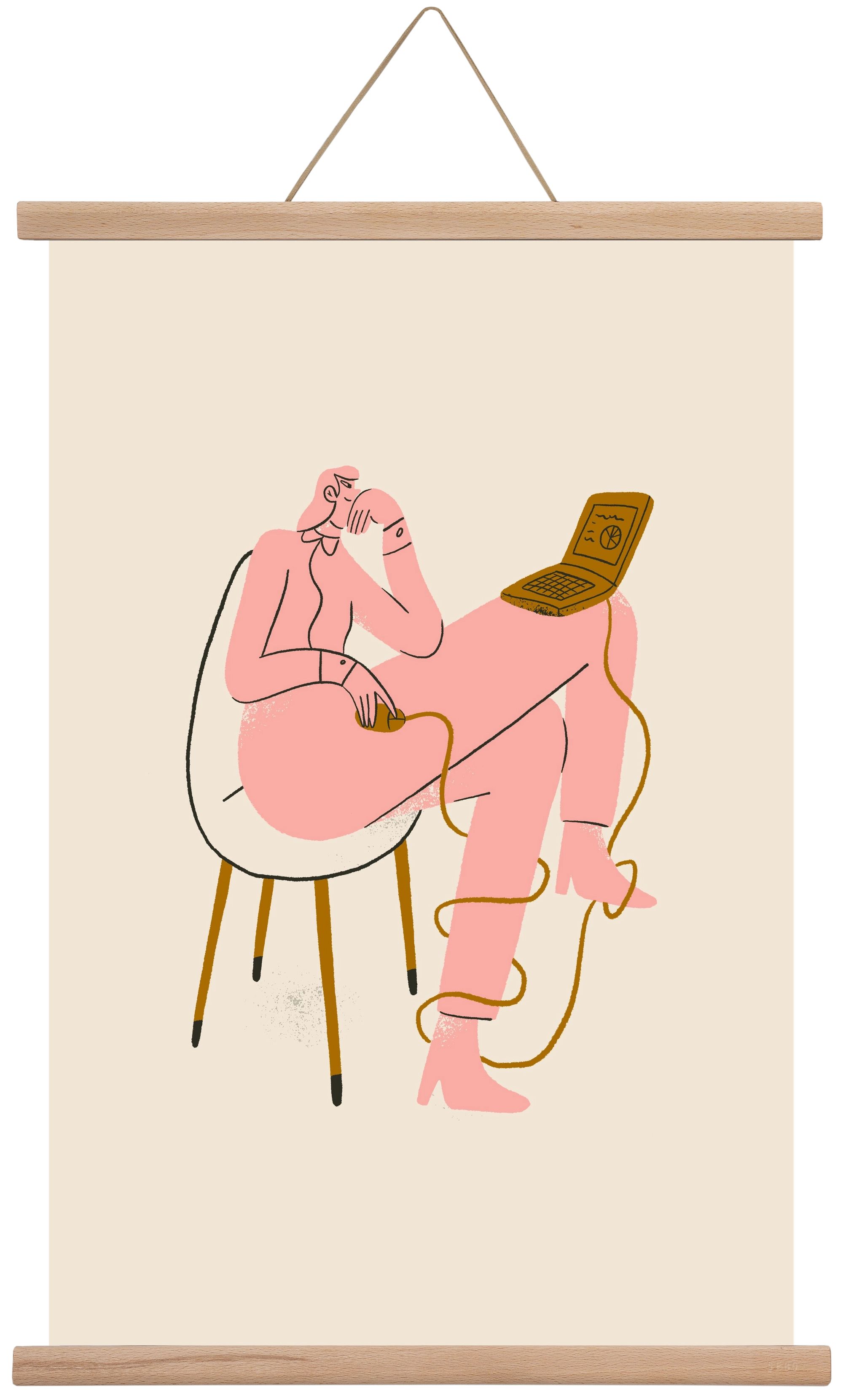 Office slave, 40x60 cm (40x60 cm), Tölgy akasztó