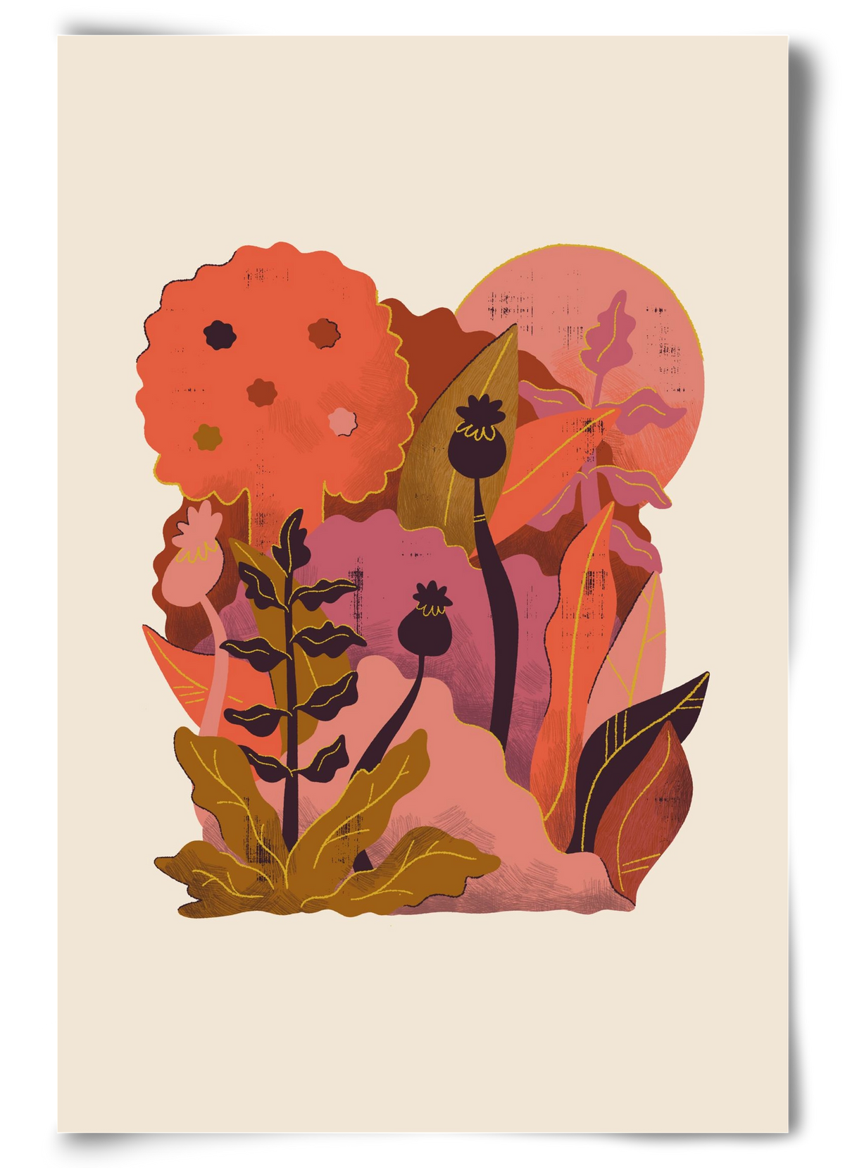 Jungle Sunset, 60x90 cm, Keret nélkül