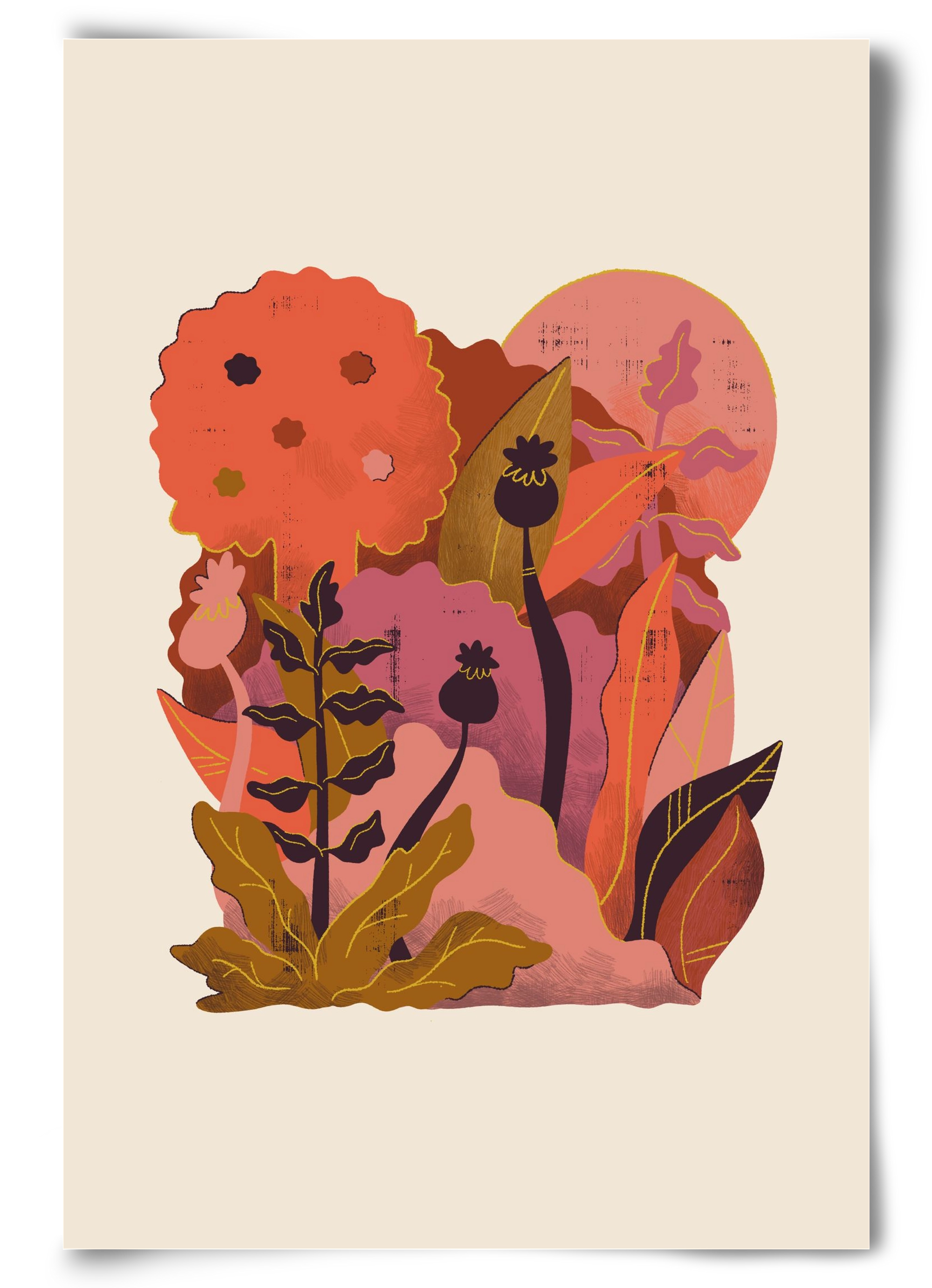 Jungle Sunset, 60x90 cm, Keret nélkül