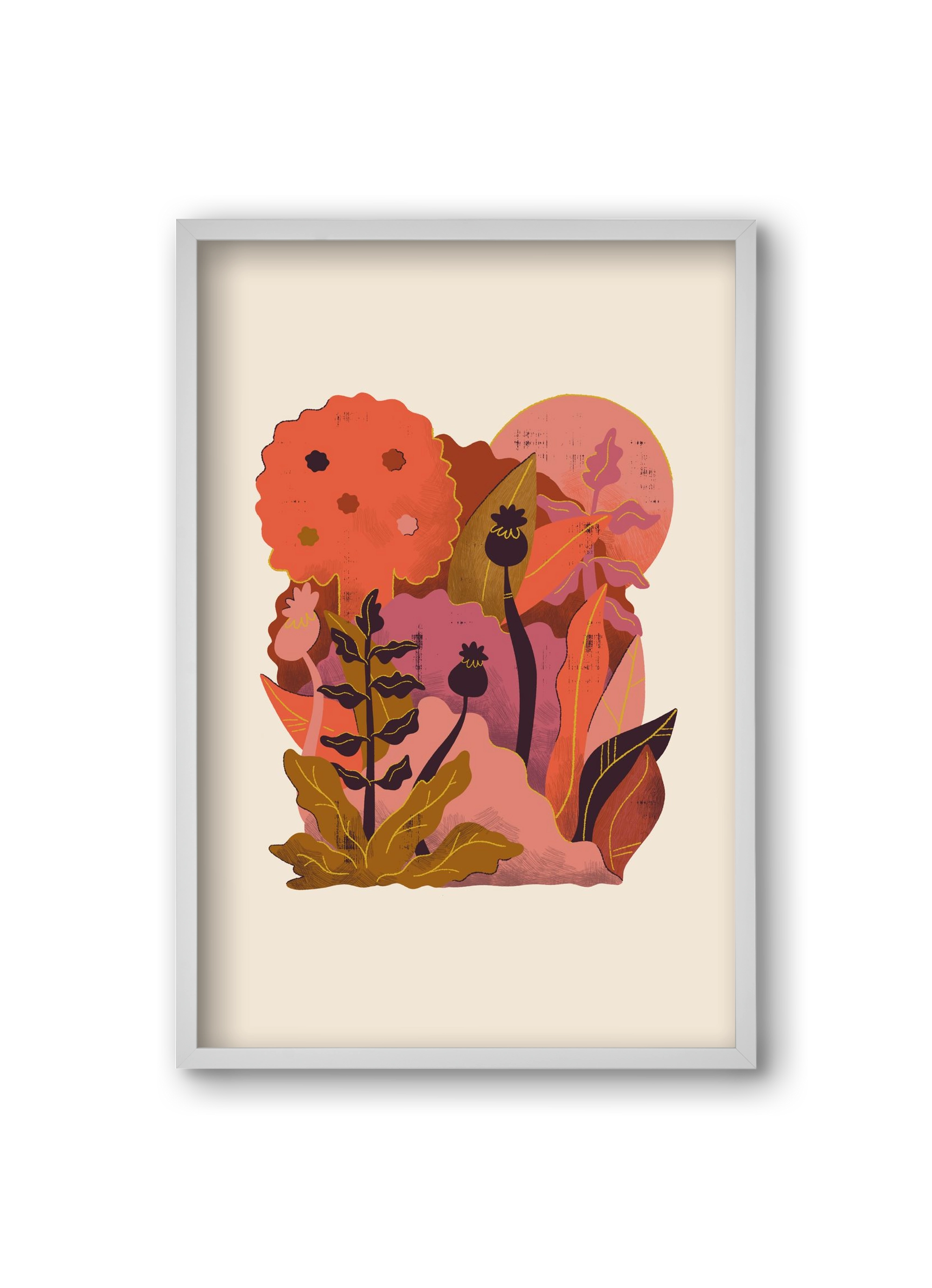 Jungle Sunset, 20x30 cm (20x30 cm), Fehér keret