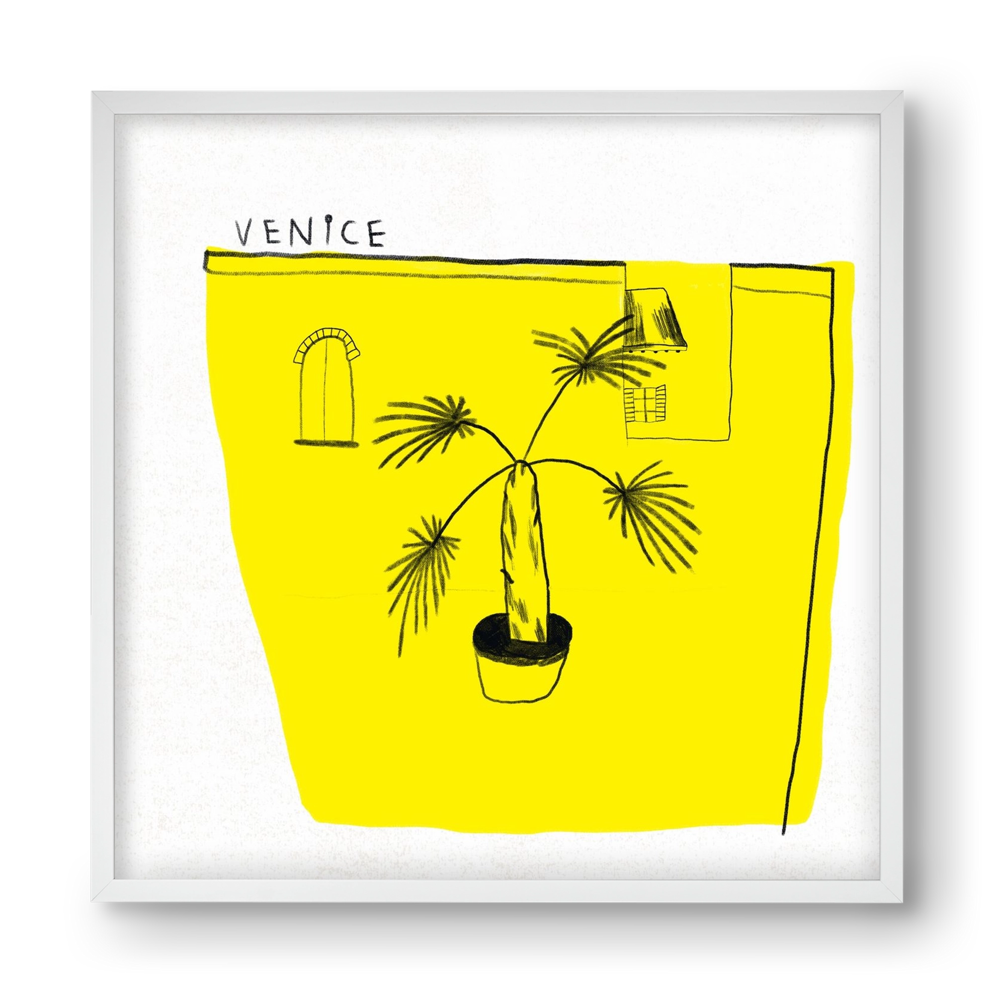 Venice, 40x40 cm (40x40 cm), Fehér keret