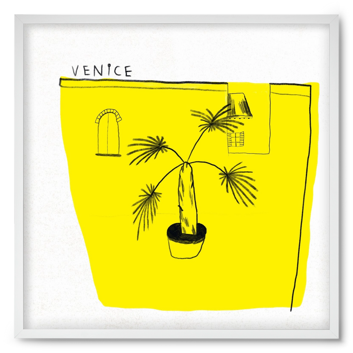 Venice, 50x50 cm (50x50 cm), Fehér keret