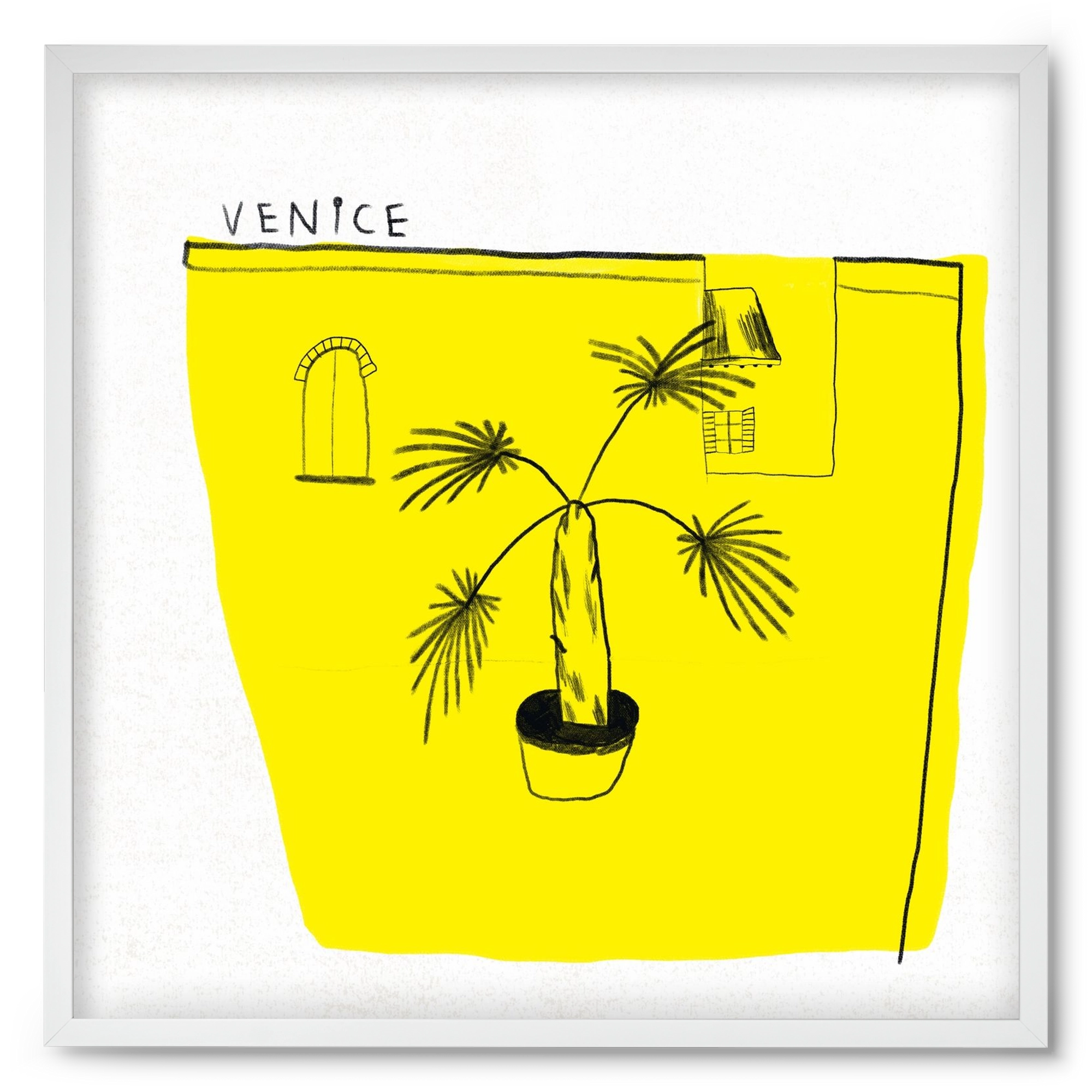 Venice, 50x50 cm (50x50 cm), Fehér keret