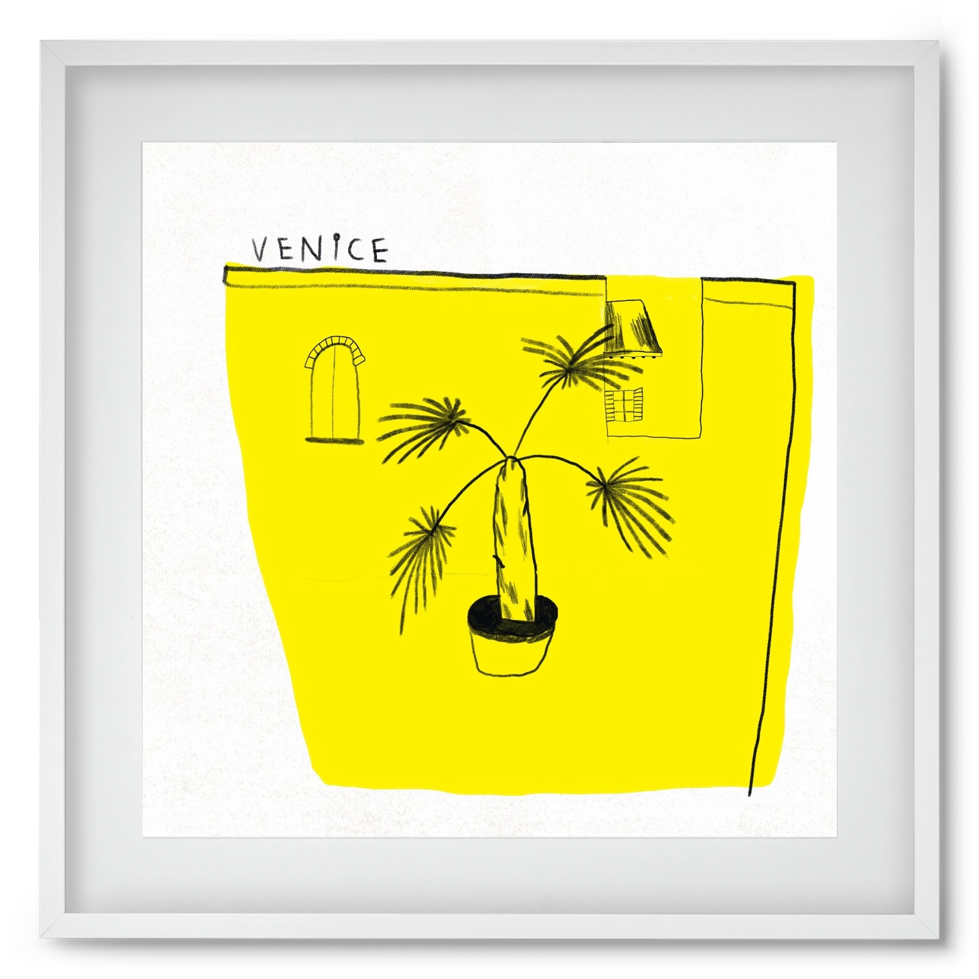 Venice, 50x50 cm (40x40 cm), Fehér keret, paszpartuval