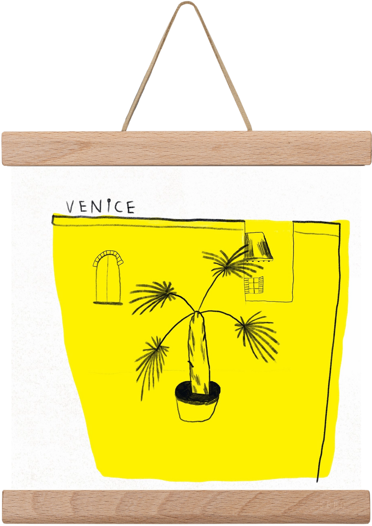 Venice, 20x20 cm (20x20 cm), Tölgy akasztó