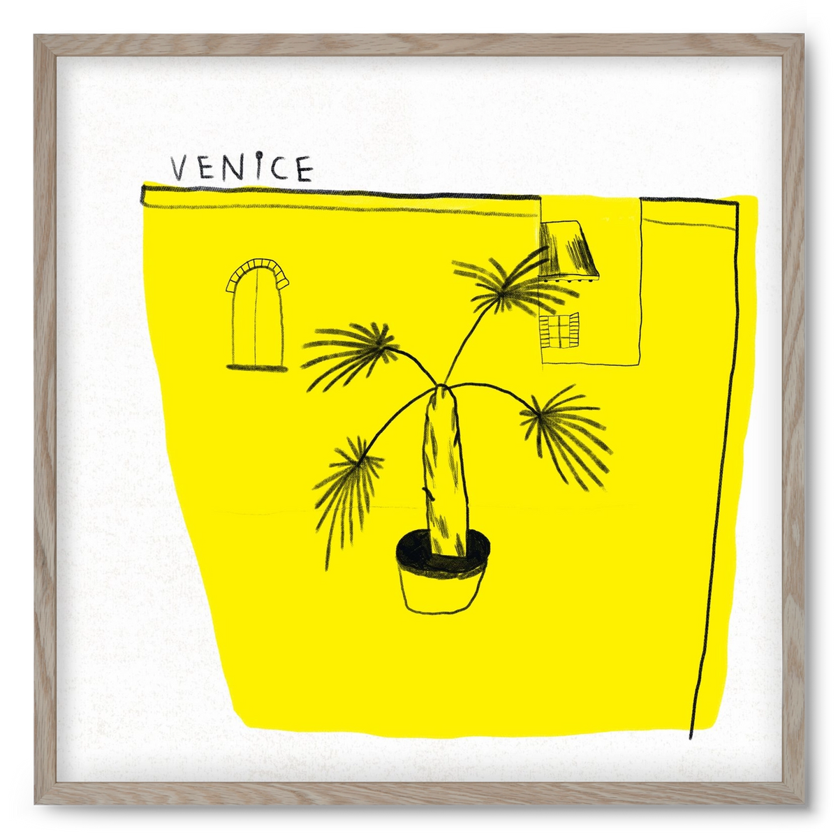 Venice, 50x50 cm (50x50 cm), Tölgy keret