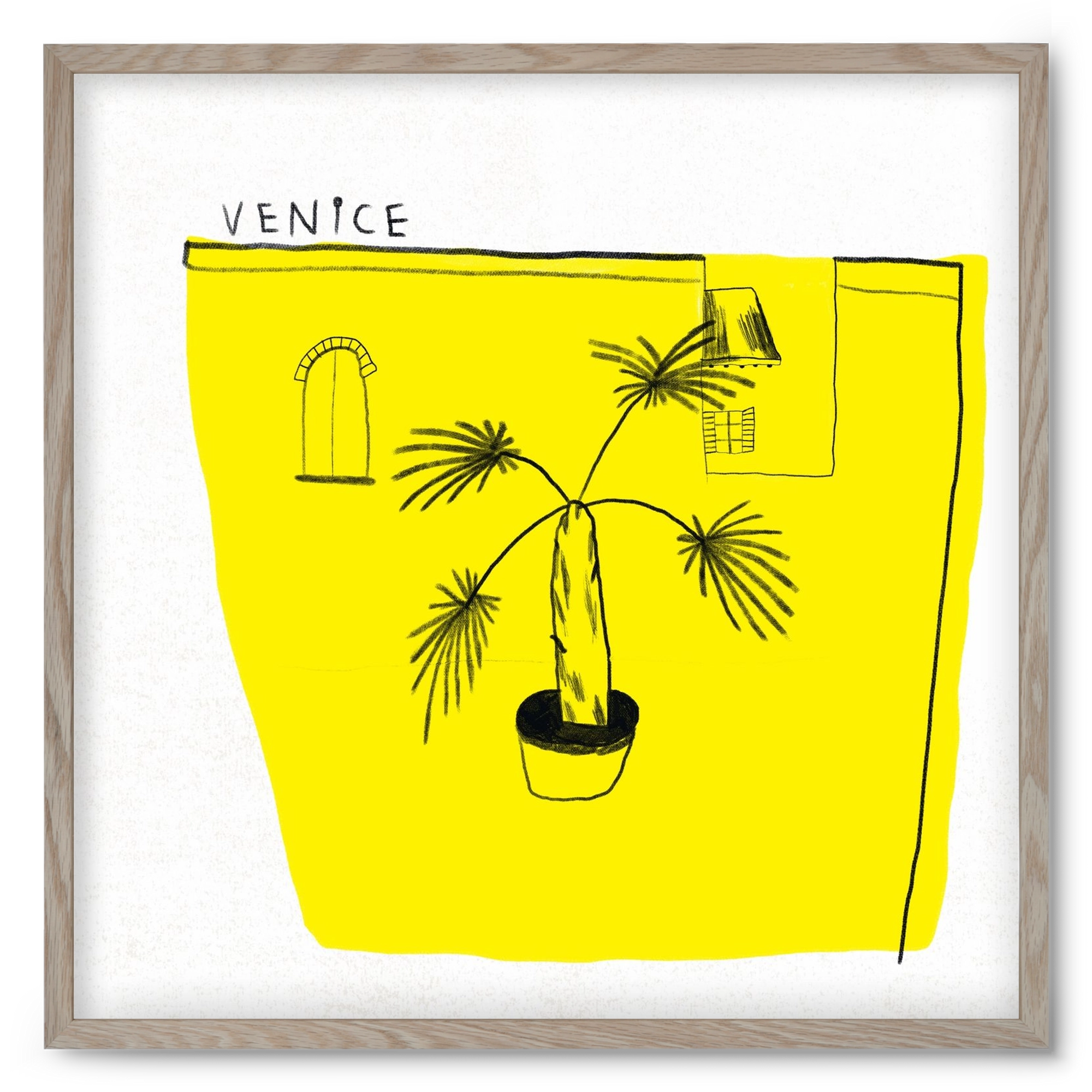 Venice, 50x50 cm (50x50 cm), Tölgy keret