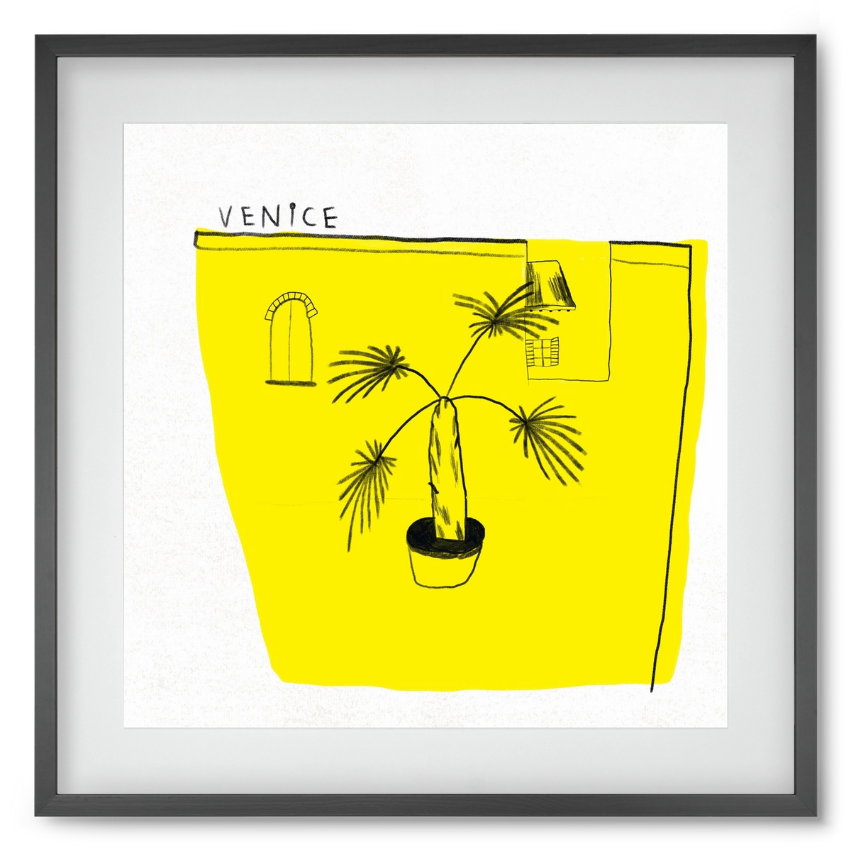 Venice, 50x50 cm (40x40 cm), Fekete keret, paszpartuval