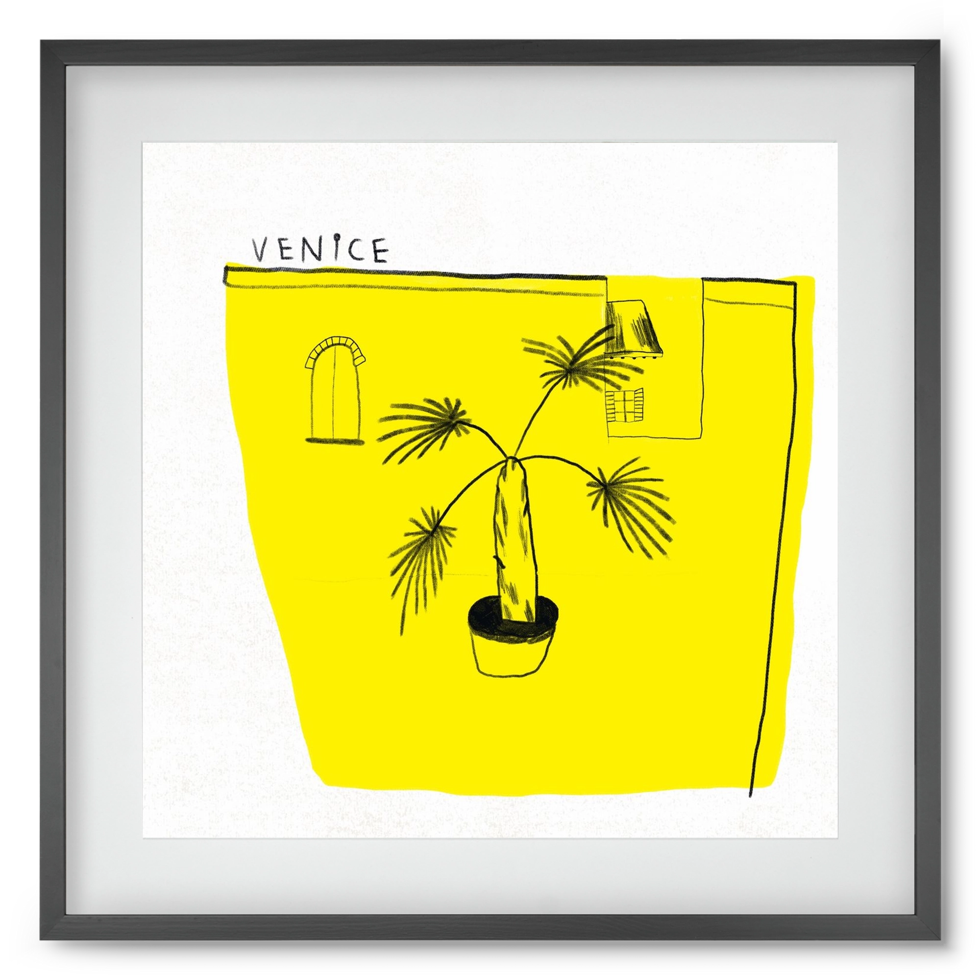 Venice, 50x50 cm (40x40 cm), Fekete keret, paszpartuval