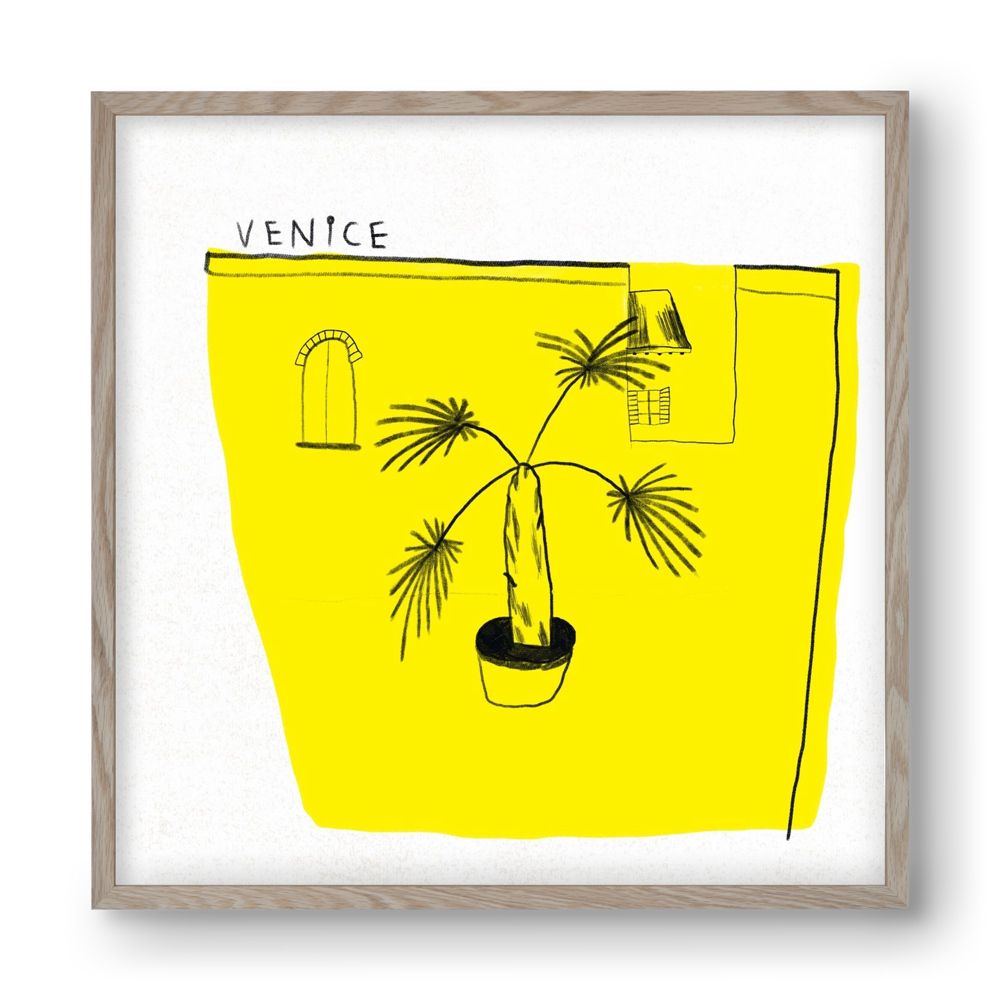 Venice, 40x40 cm (40x40 cm), Tölgy keret